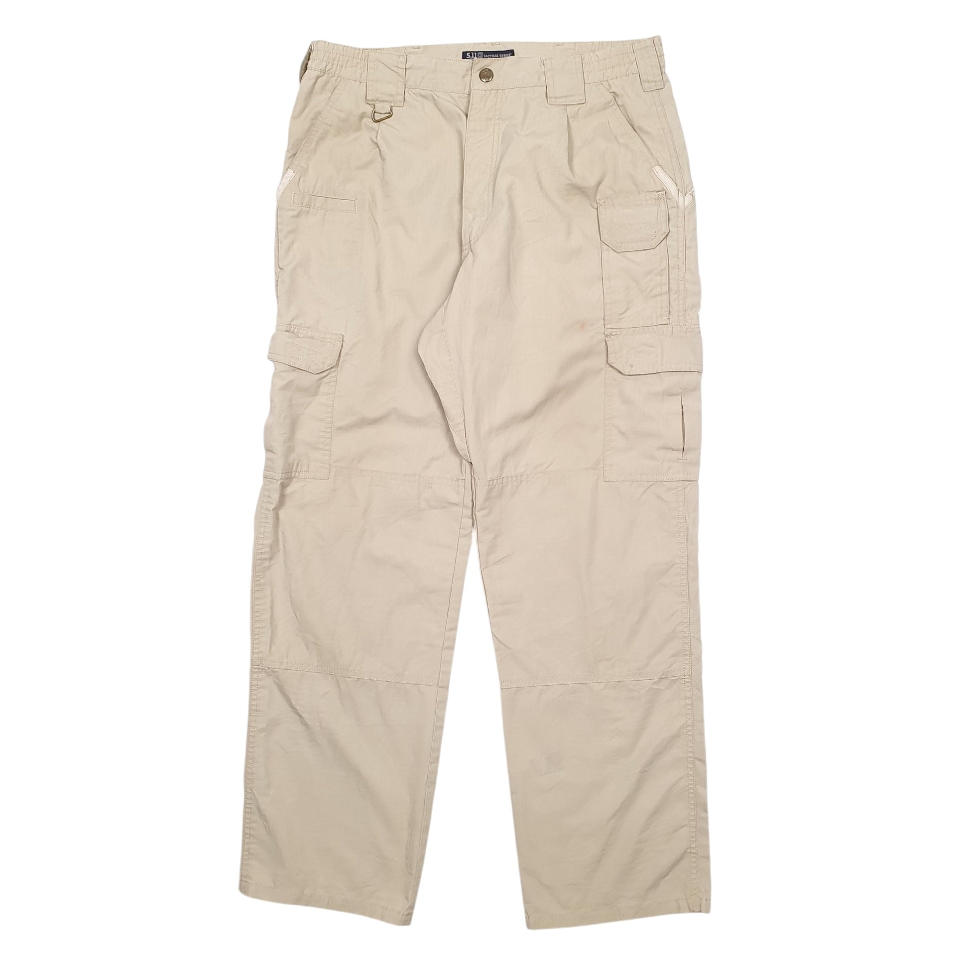 Mens Beige 5.11 Tactical  Cargo Trousers