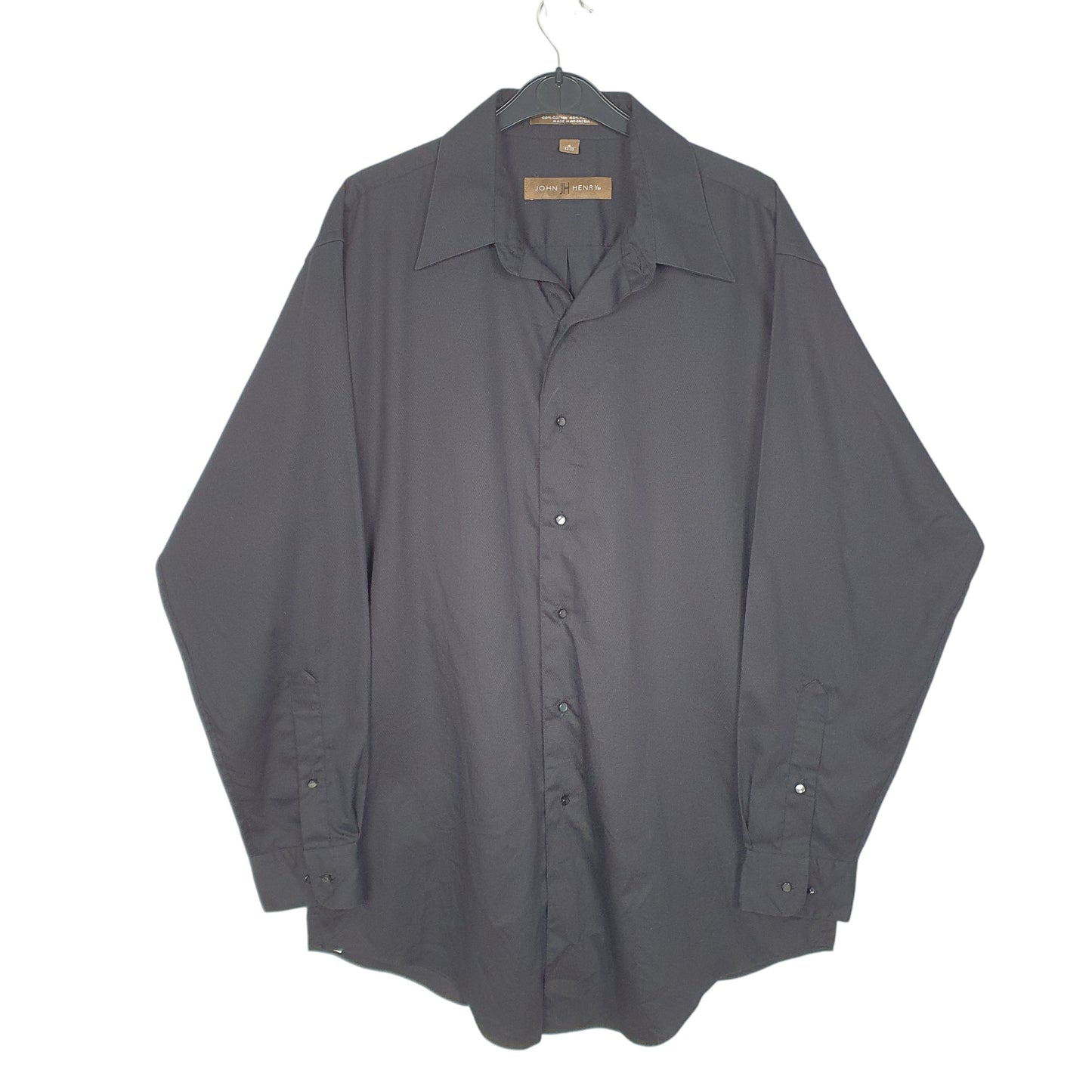 Mens Black John Henry  Long Sleeve Shirt