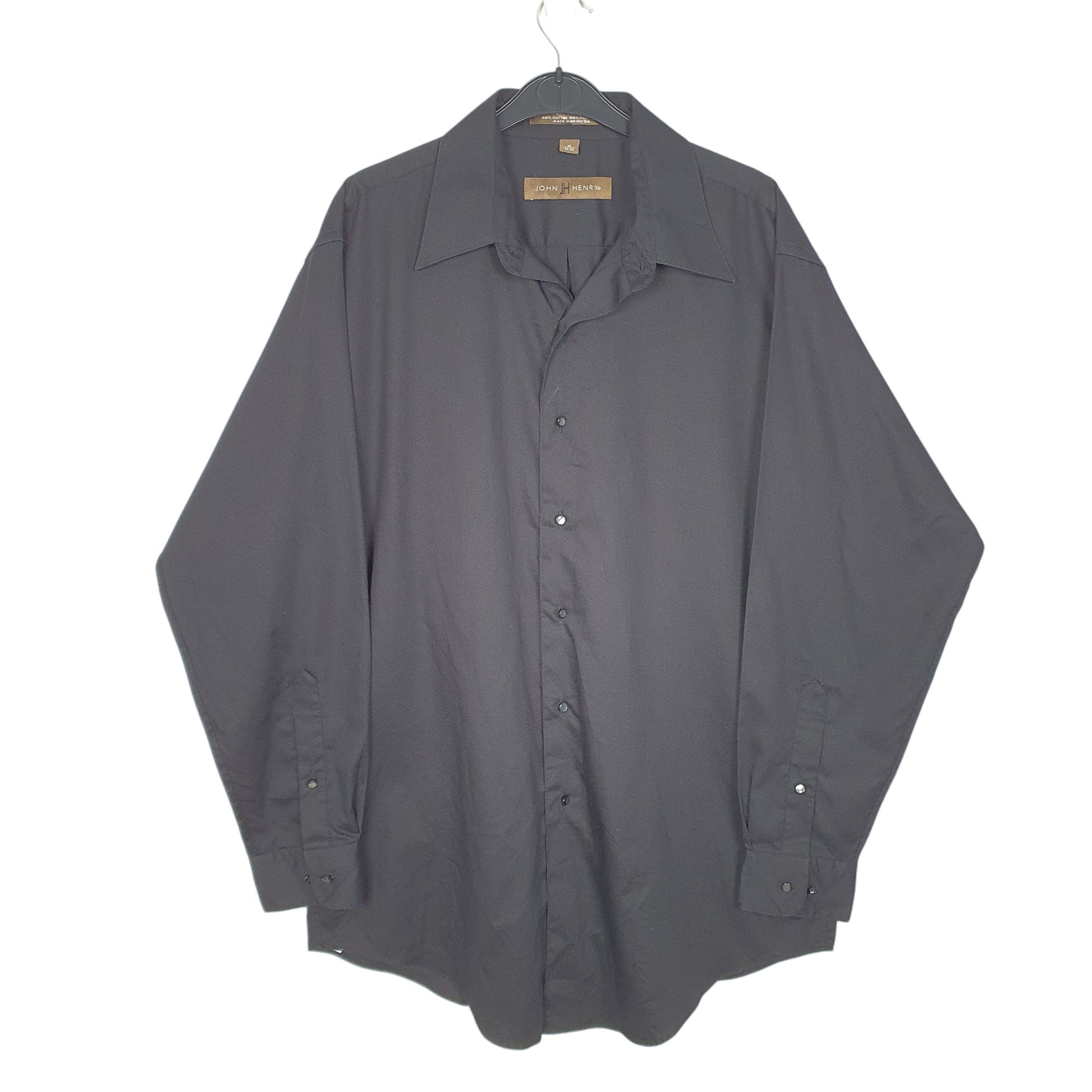 Mens Black John Henry  Long Sleeve Shirt