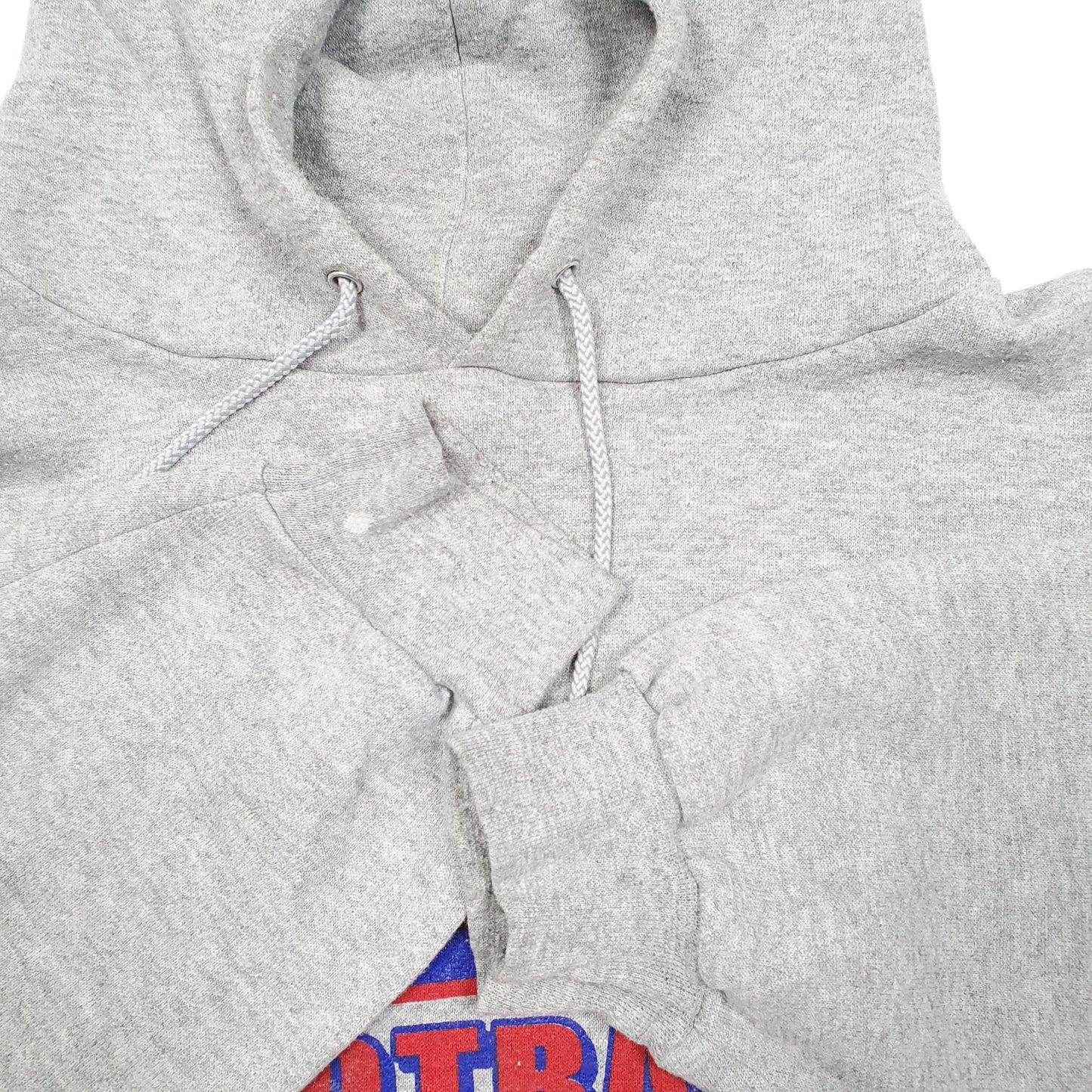 Mens Grey Champion Scots Football USA Spellout Hoodie Jumper
