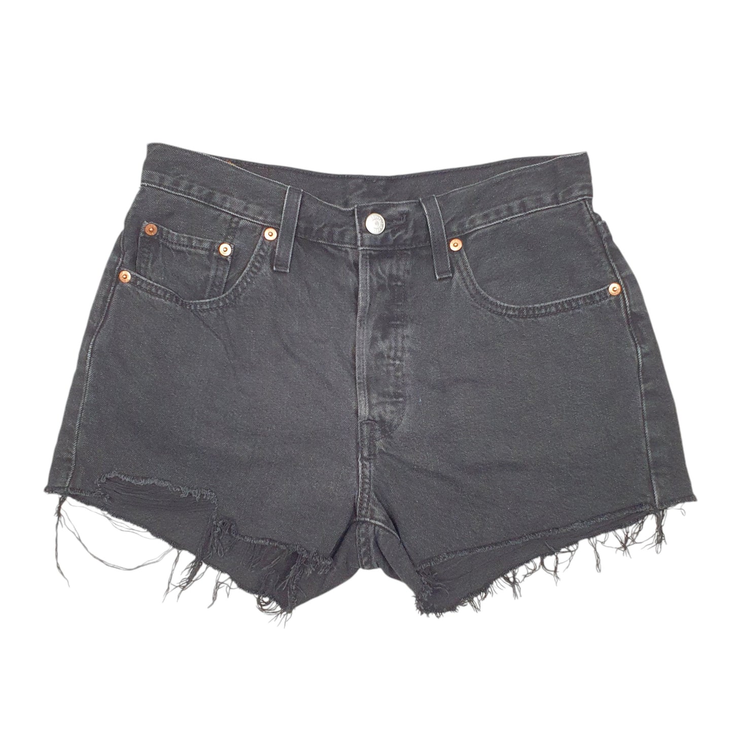 Womens Black Levis 501 Denim Jorts Hot Pants Denim Shorts