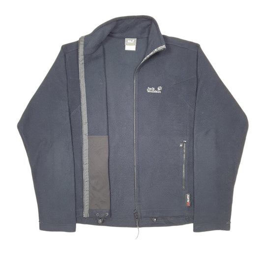 Mens Black Jack Wolfskin Polartec Full Zip Jumper