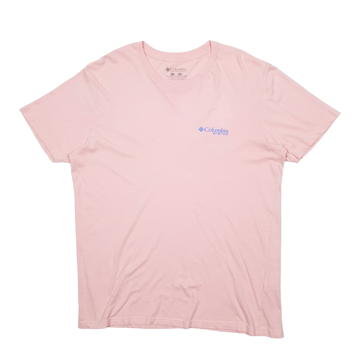 Mens Pink Columbia Sportswear PFG Fishing Short Sleeve T Shirt