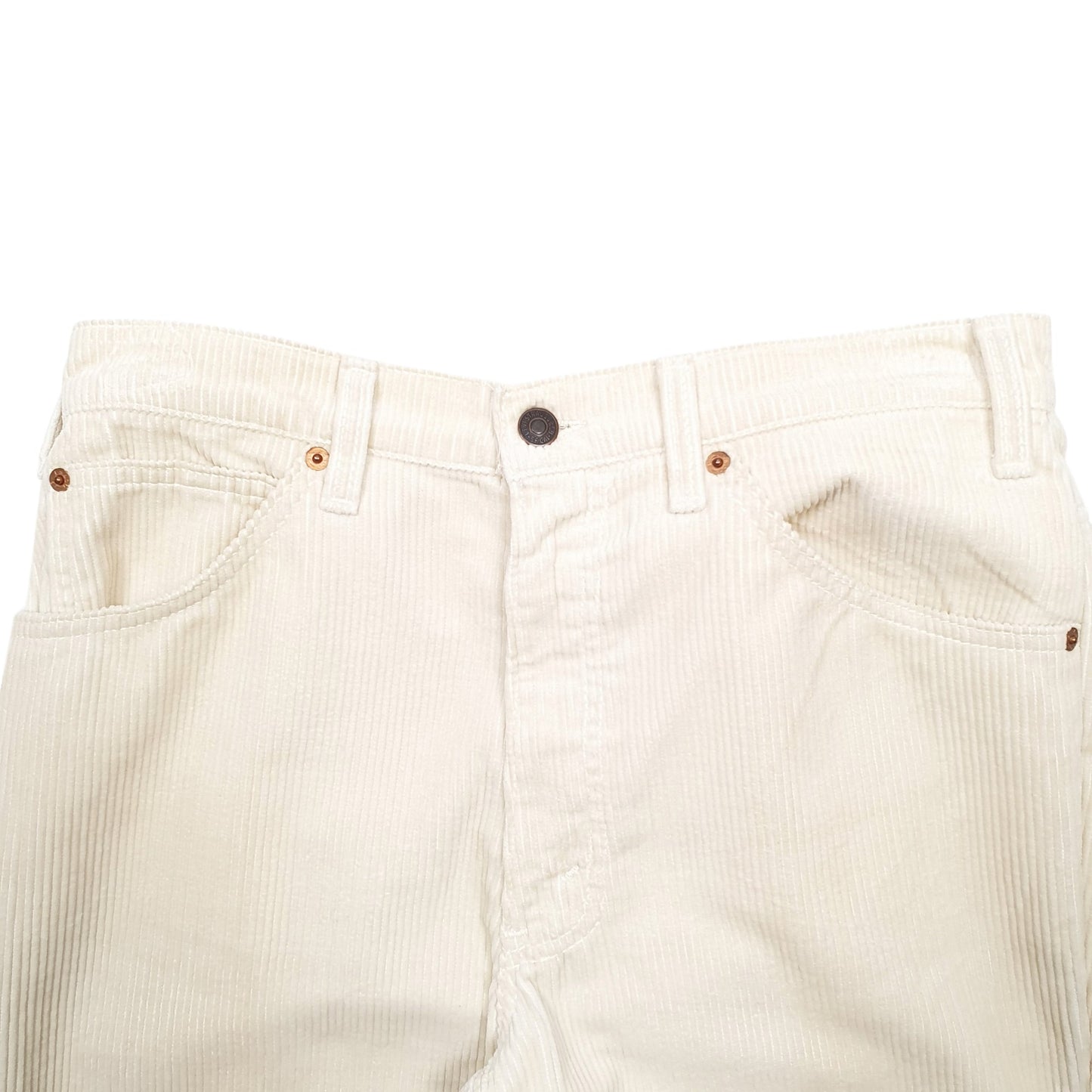 Mens Cream Levis 631 Corduroy Trousers