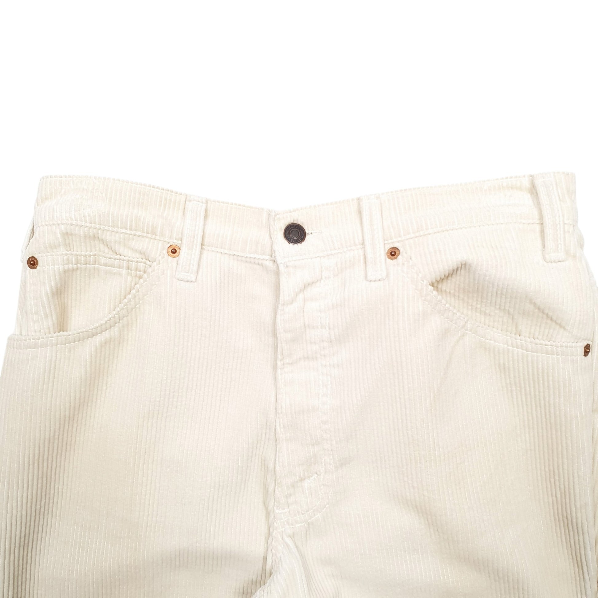 Mens Cream Levis 631 Corduroy Trousers