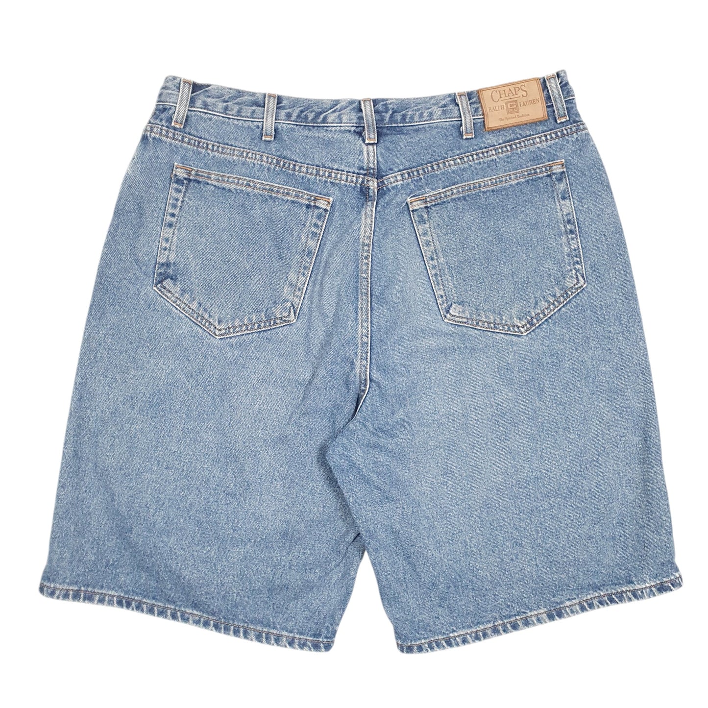 Mens Blue Chaps Vintage Ralph Lauren Baggy Jorts Jean Denim Shorts