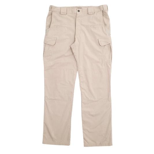 Mens Beige 5.11 Tactical Ripstop Cargo Trousers