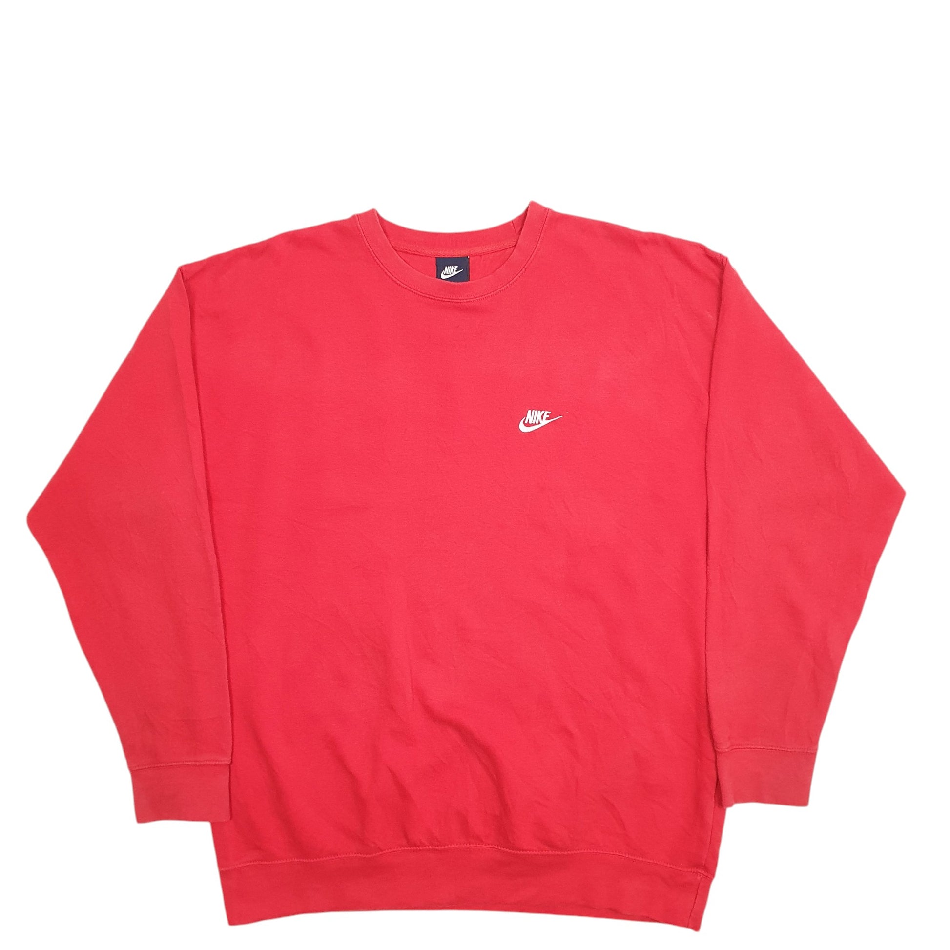 Mens Red Nike Swoosh Crewneck Jumper