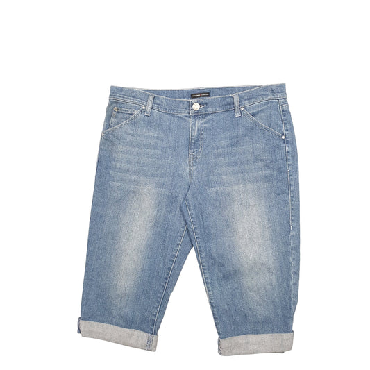 Womens Blue New York Company Turn Up Denim Shorts
