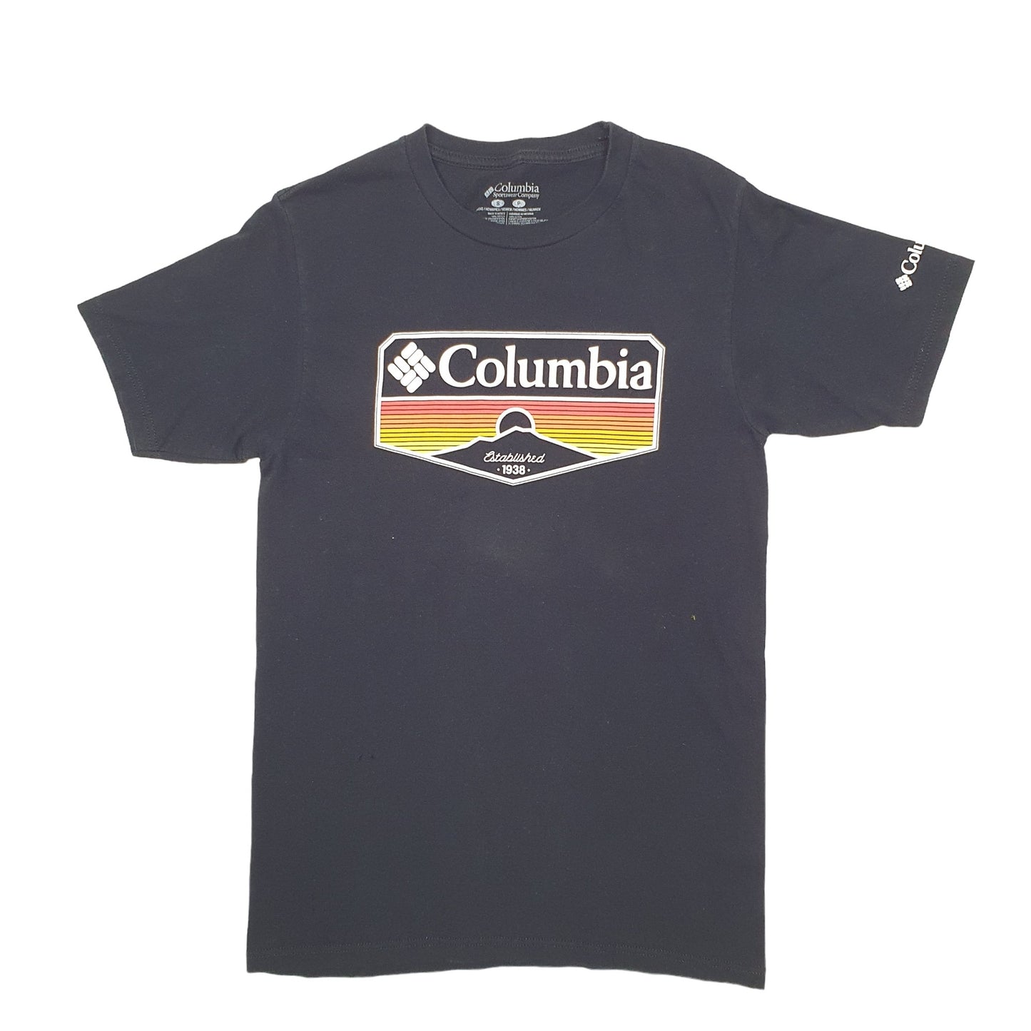 Mens Black Columbia Sportswear  Short Sleeve T Shirt