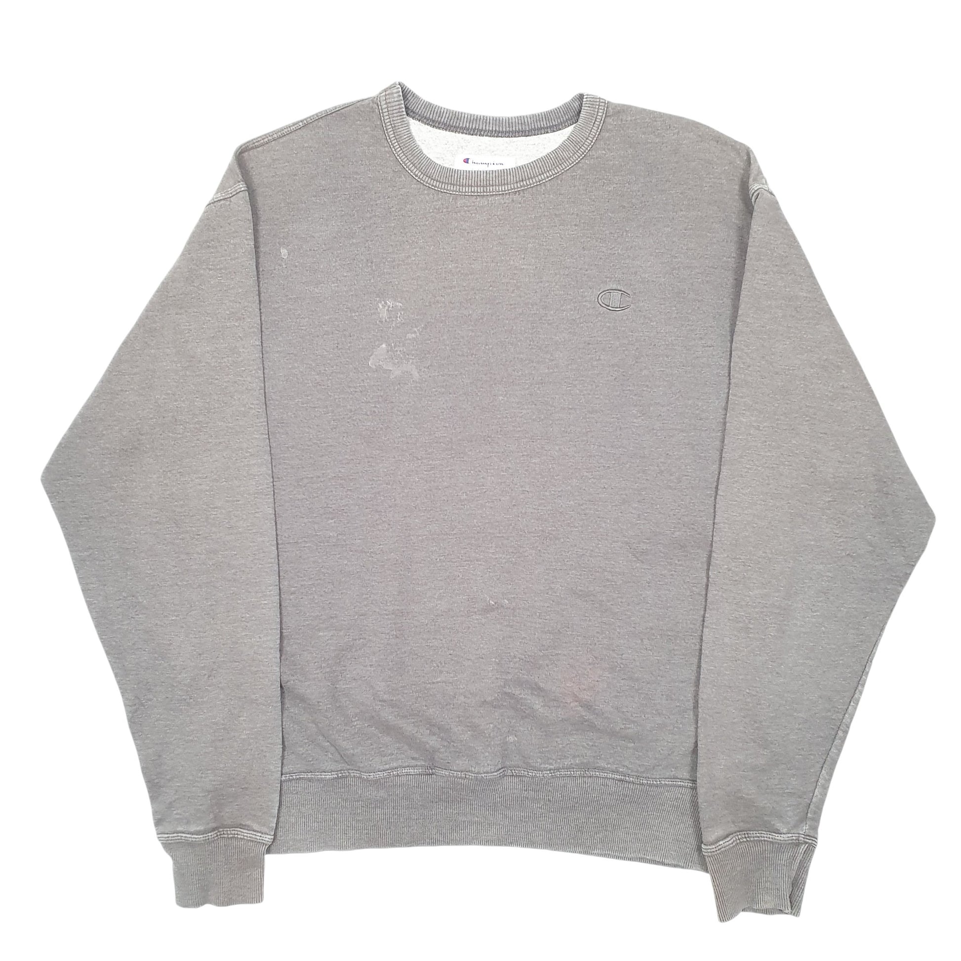 Mens Grey Champion  Crewneck Jumper