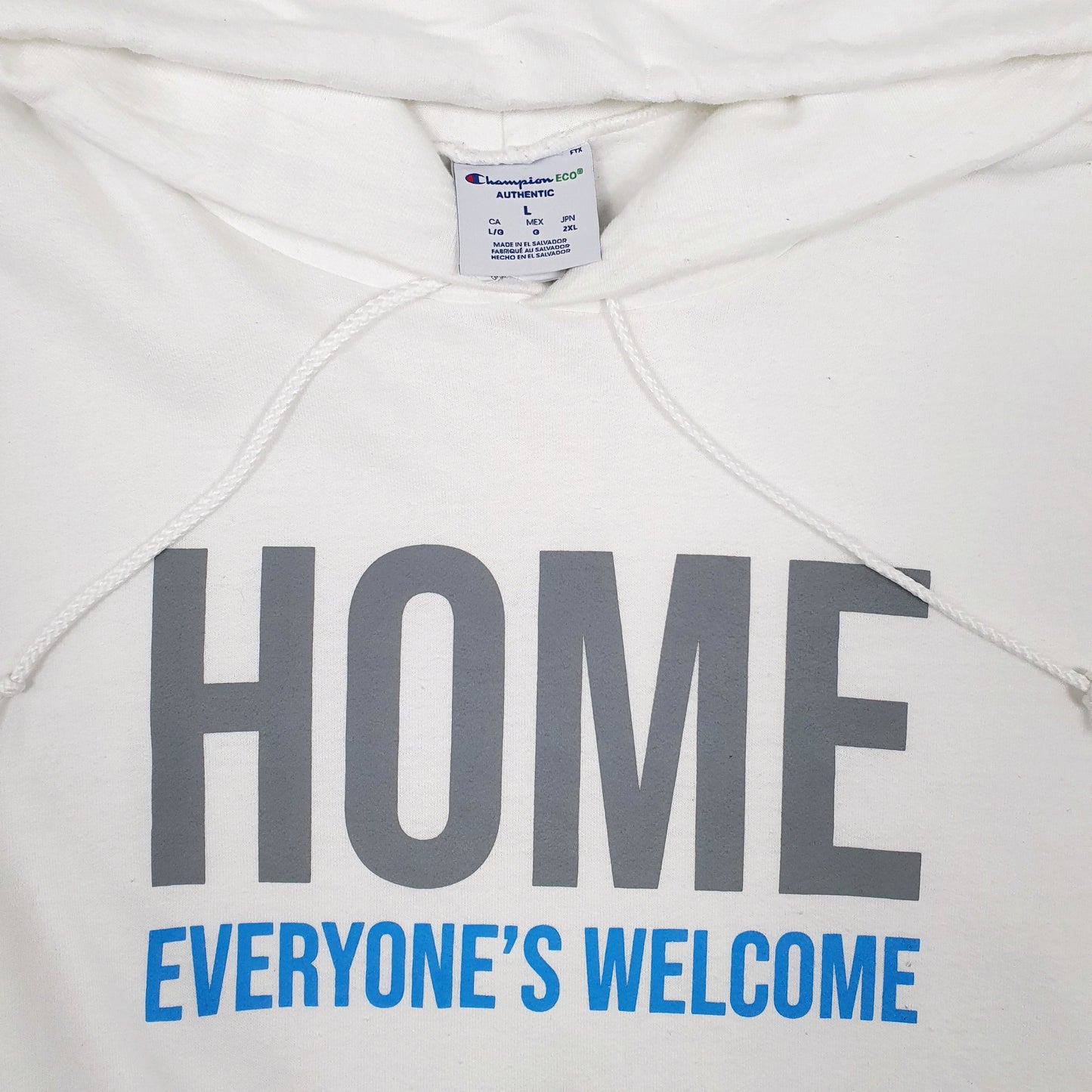 Mens White Champion  Hoodie Jumper