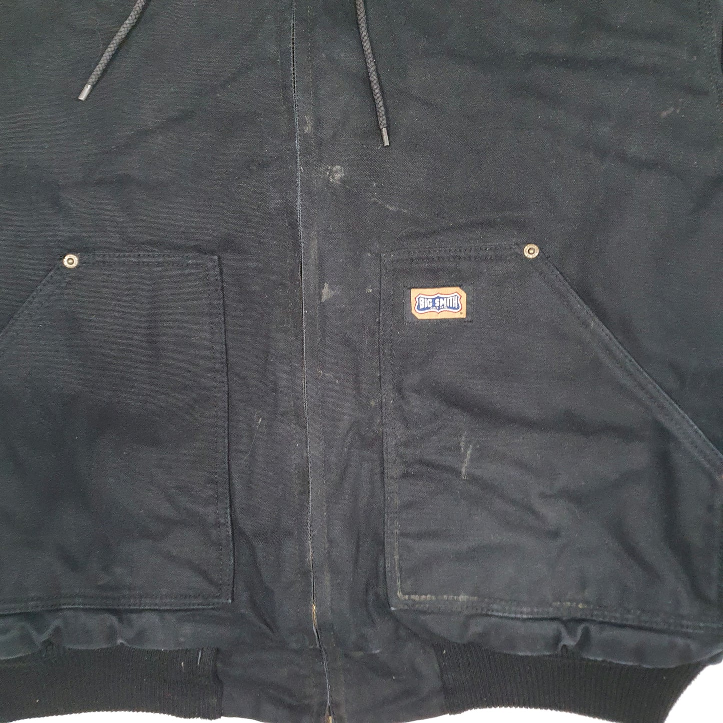 Mens Black Big Smith Chore Active Hoodie  Coat