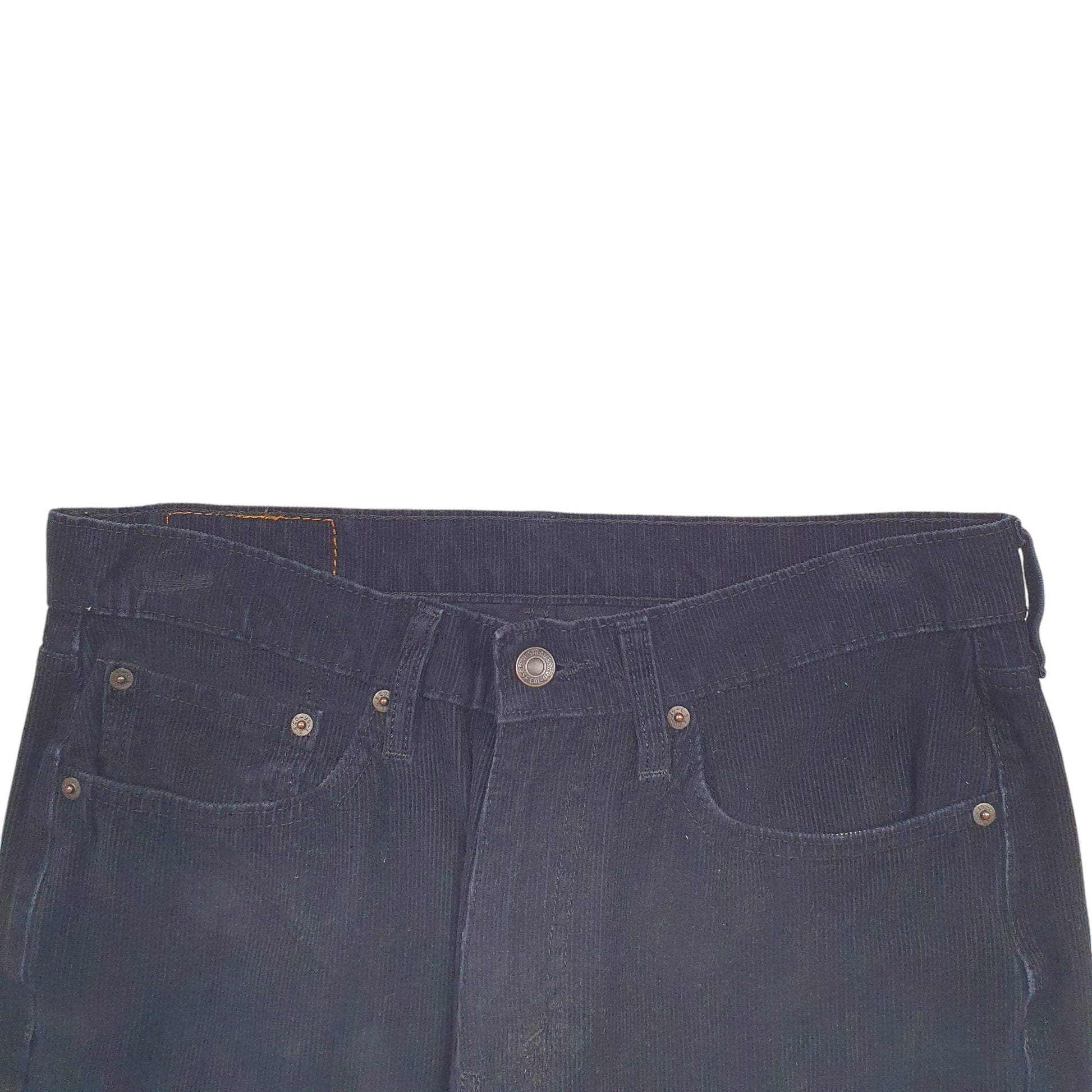 Mens Black Levis 514 Corduroy Trousers