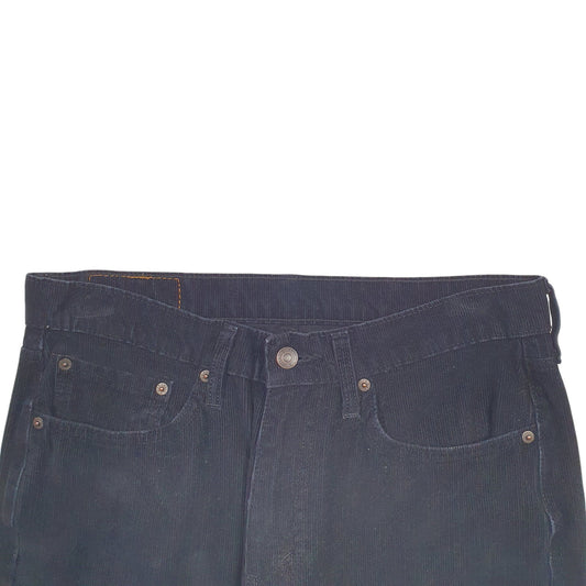 Mens Black Levis 514 Corduroy Trousers