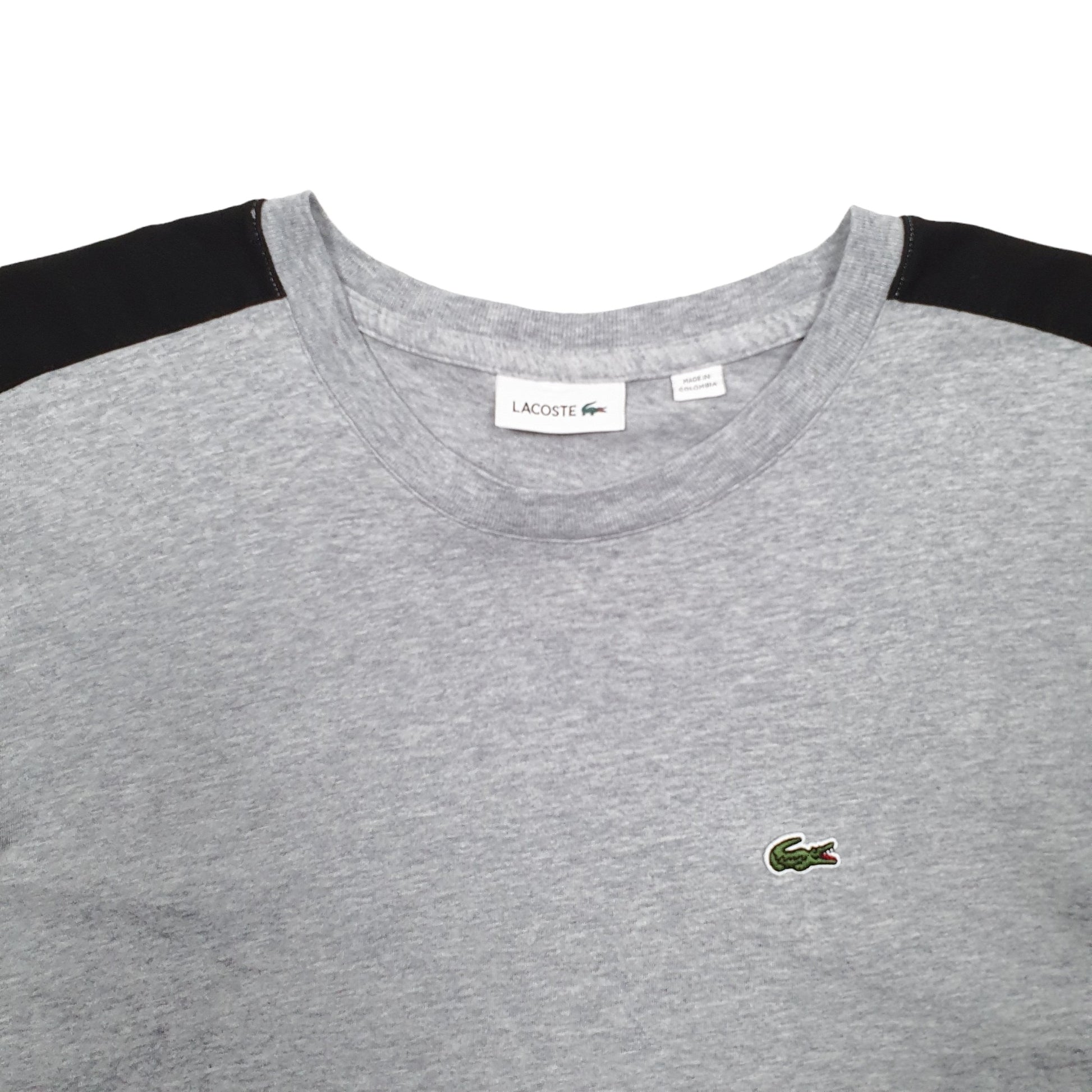 Mens Grey Lacoste  Short Sleeve T Shirt