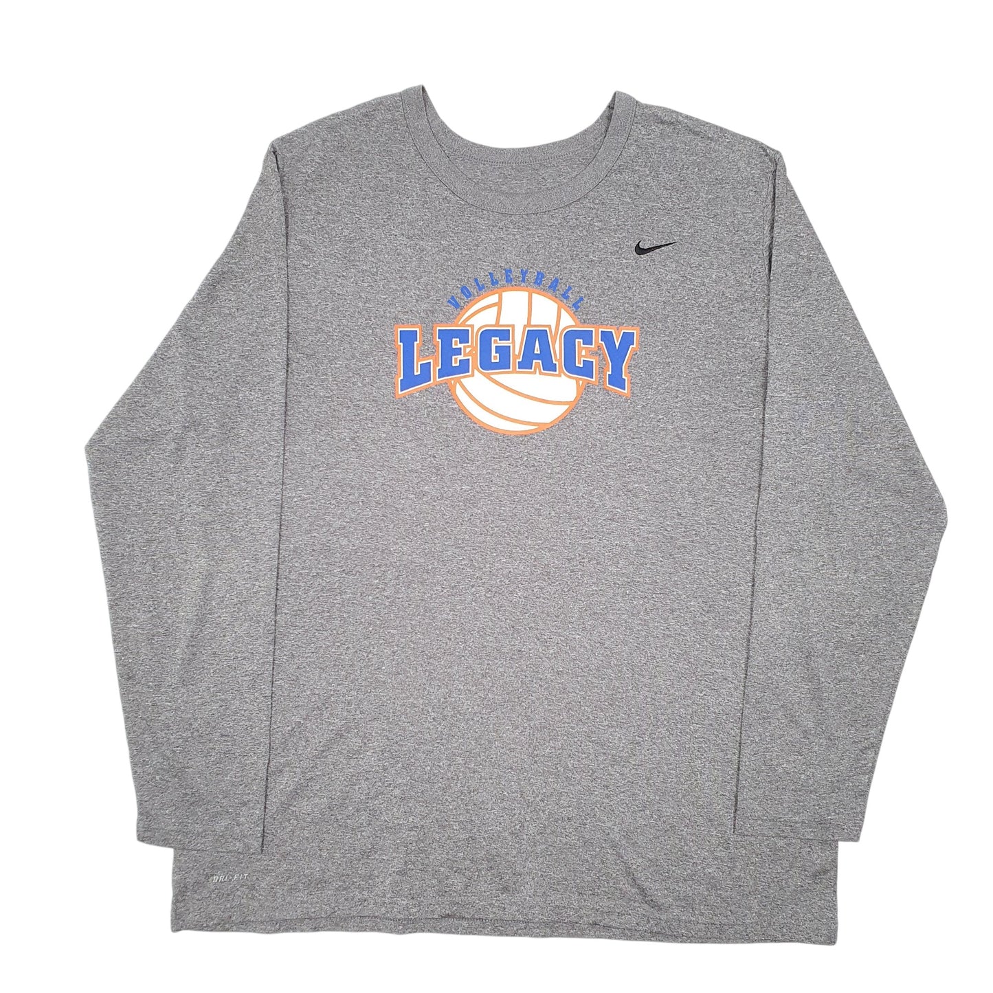 Womens Grey Nike Volleyball Legacy Dri Fit Long Sleeve T Shirt
