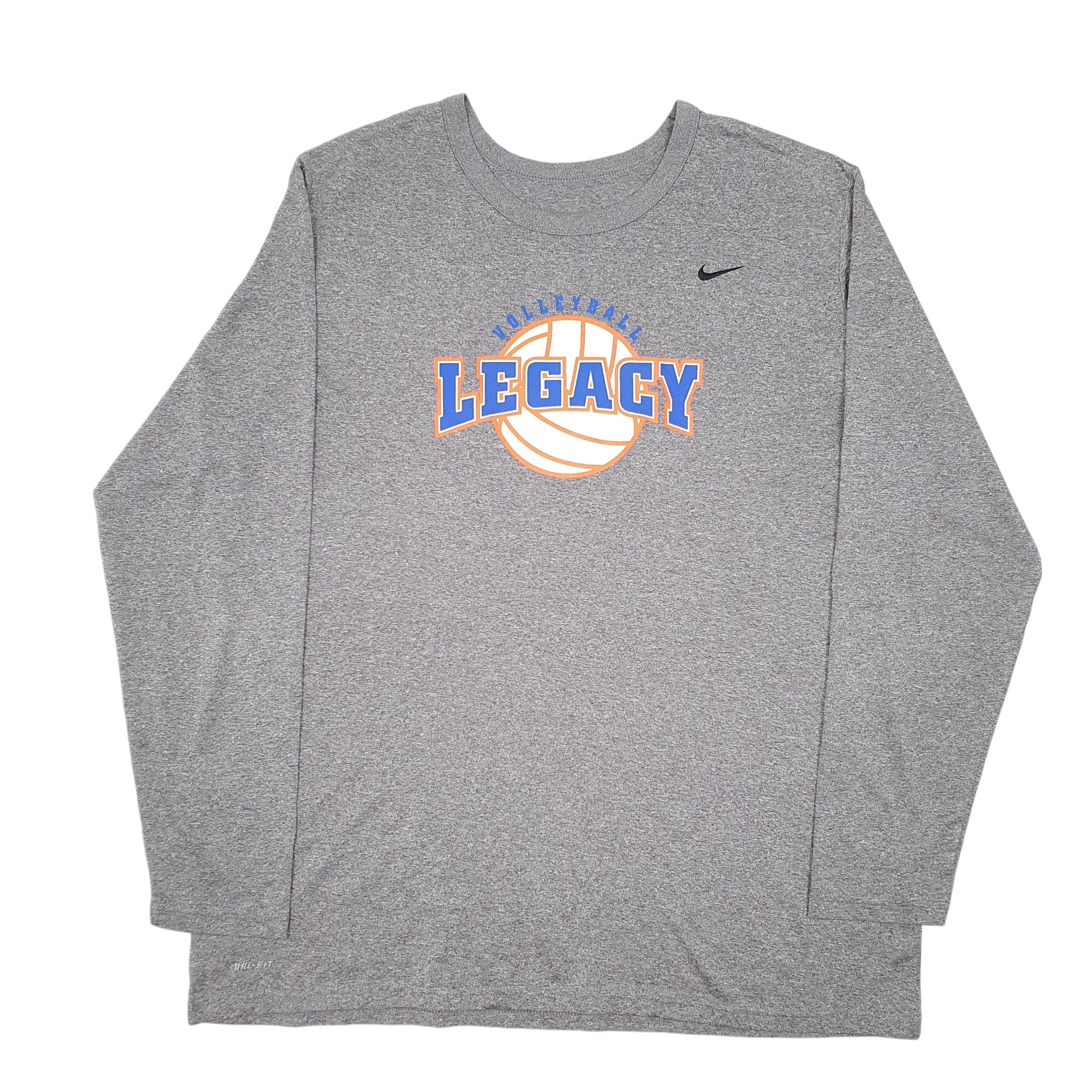 Womens Grey Nike Volleyball Legacy Dri Fit Long Sleeve T Shirt