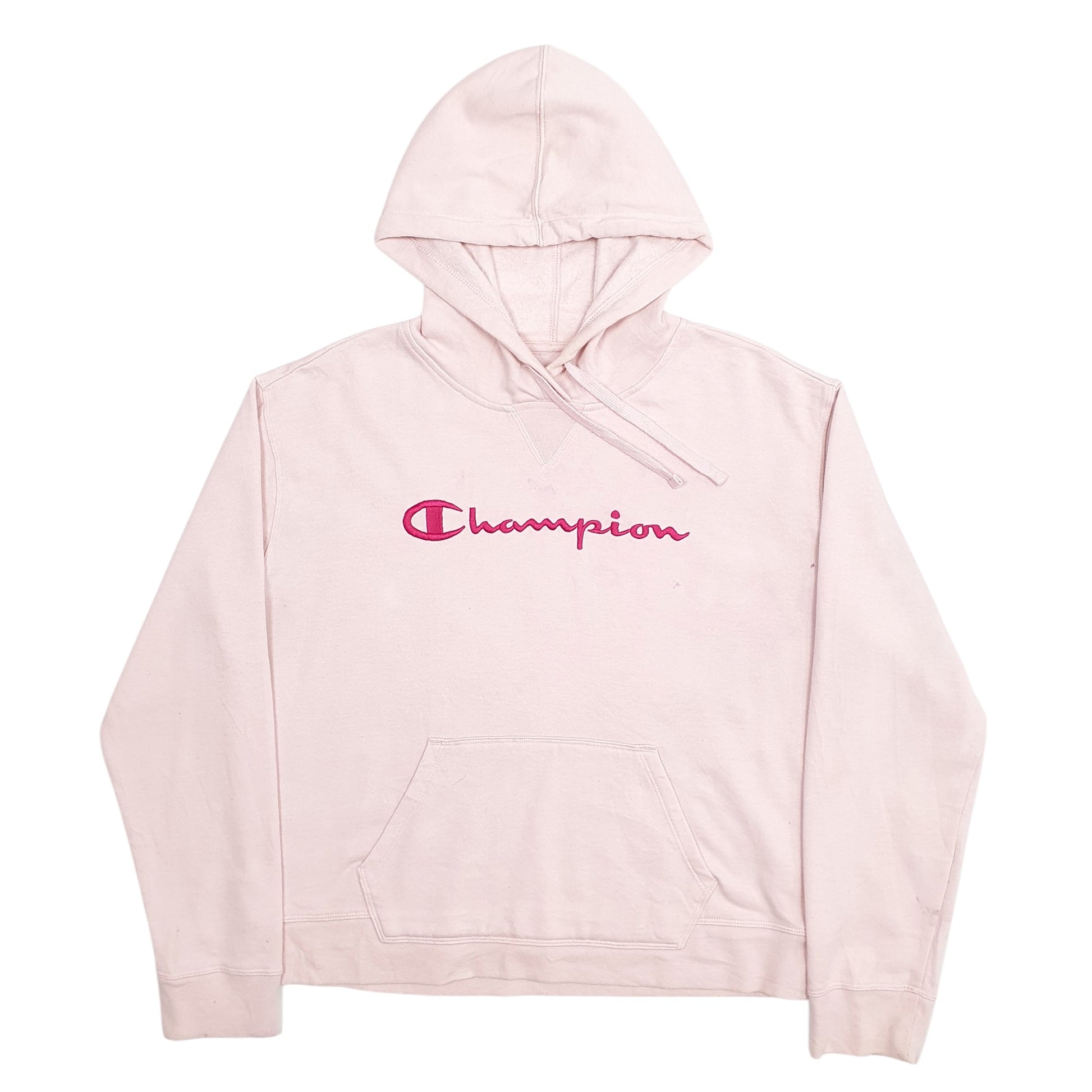 Mens Pink Champion Spellout Hoodie Jumper