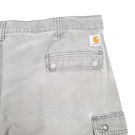 Mens Grey Carhartt Workwear Relaxed Cargo Shorts