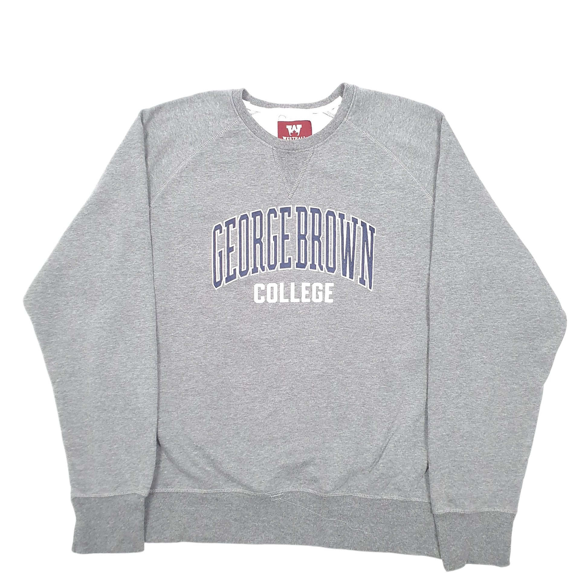 Womens Grey Westhall George Brown College USA Crewneck Jumper