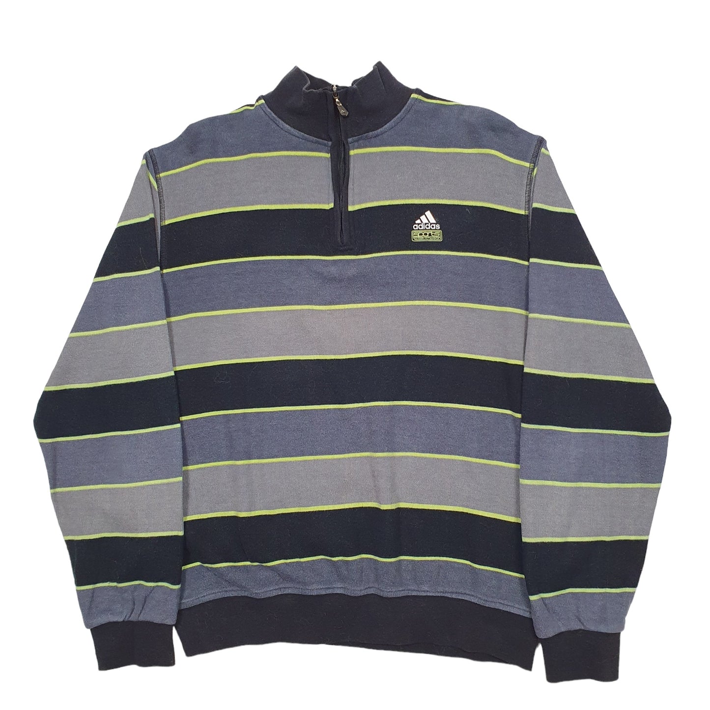 Mens Grey Adidas Vintage 2000's Quarter Zip Jumper