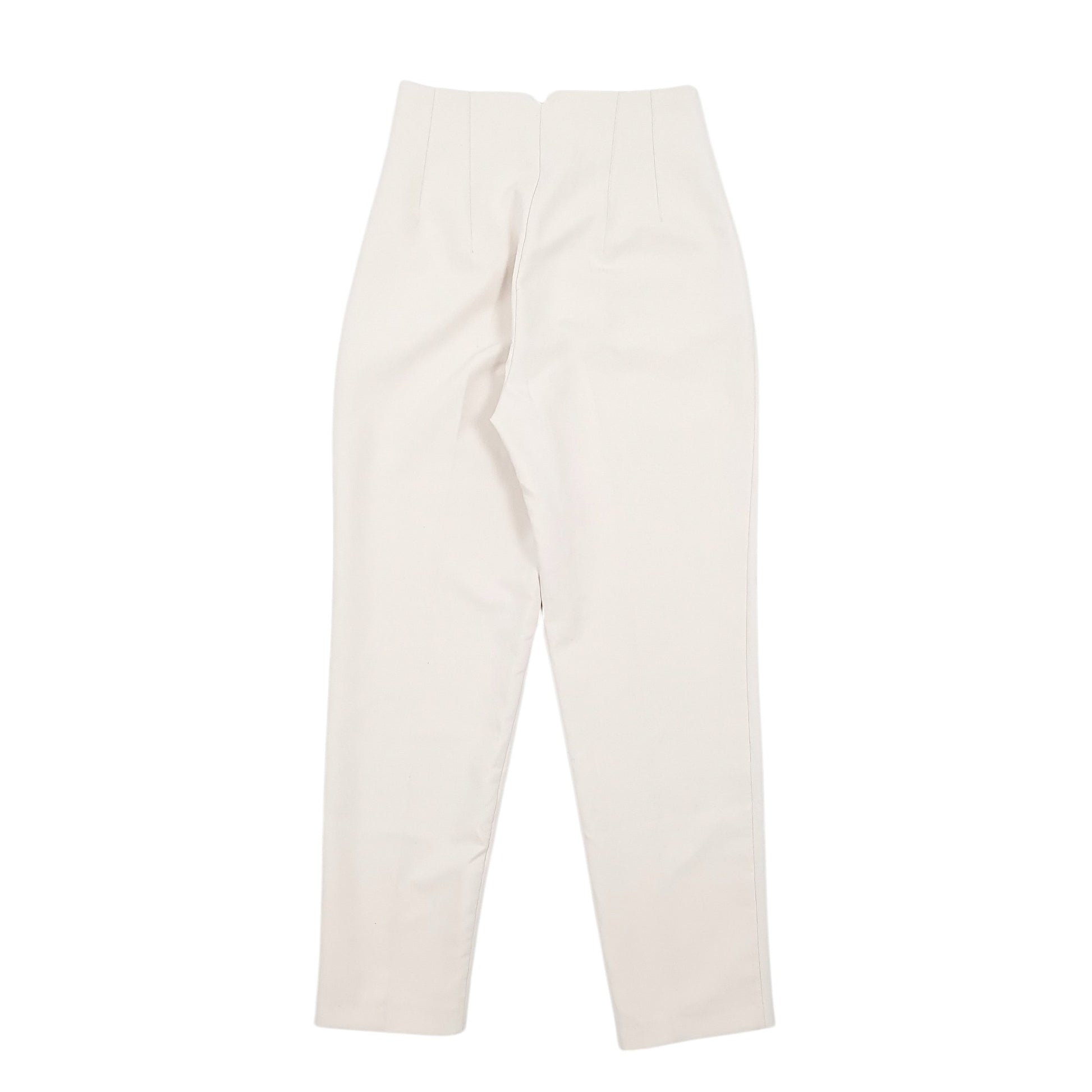 Womens Cream Zara Tripled Pleated Chino Trousers