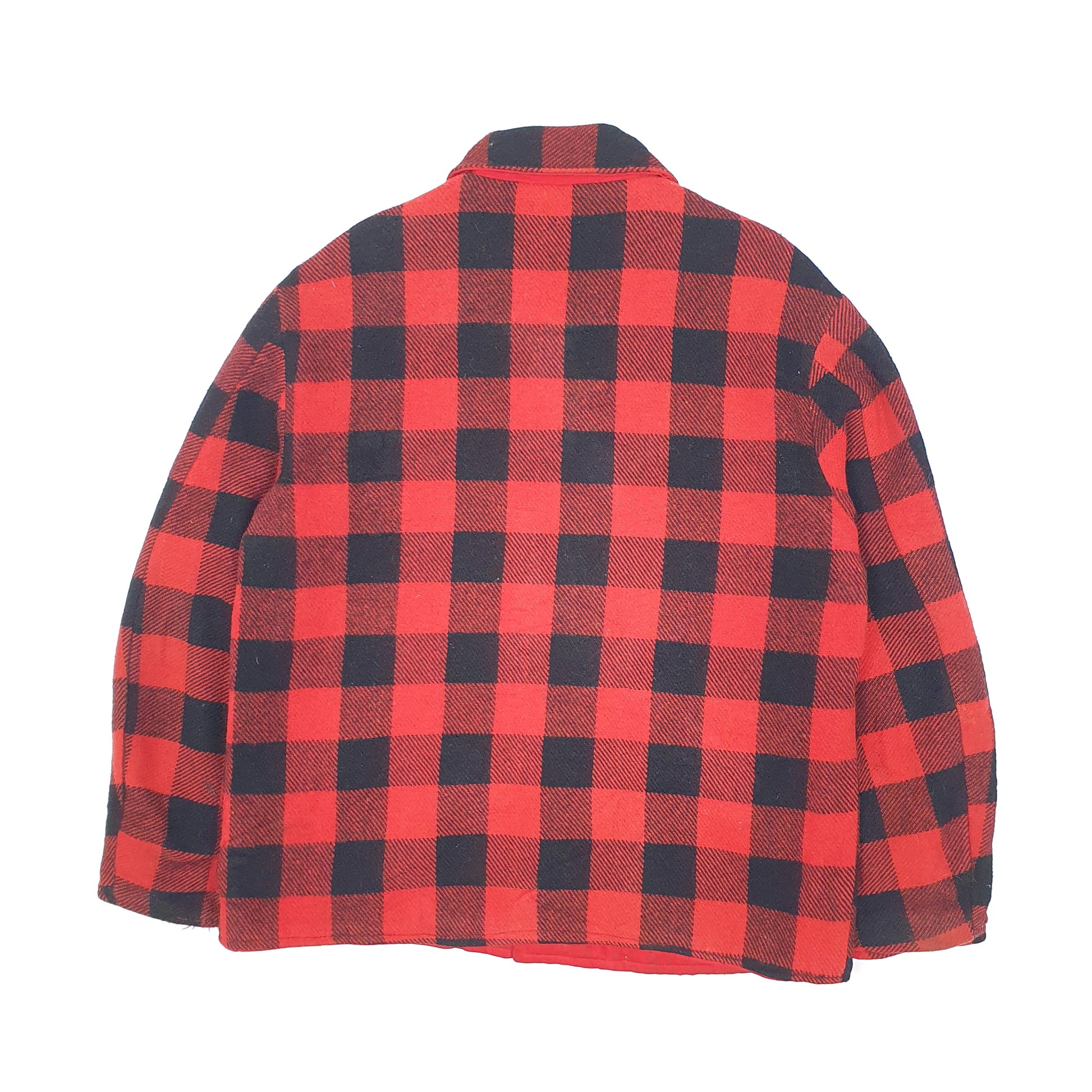 Mens Red Unbranded Vintage 1950s Hunting Plaid Reversible Duck  Coat