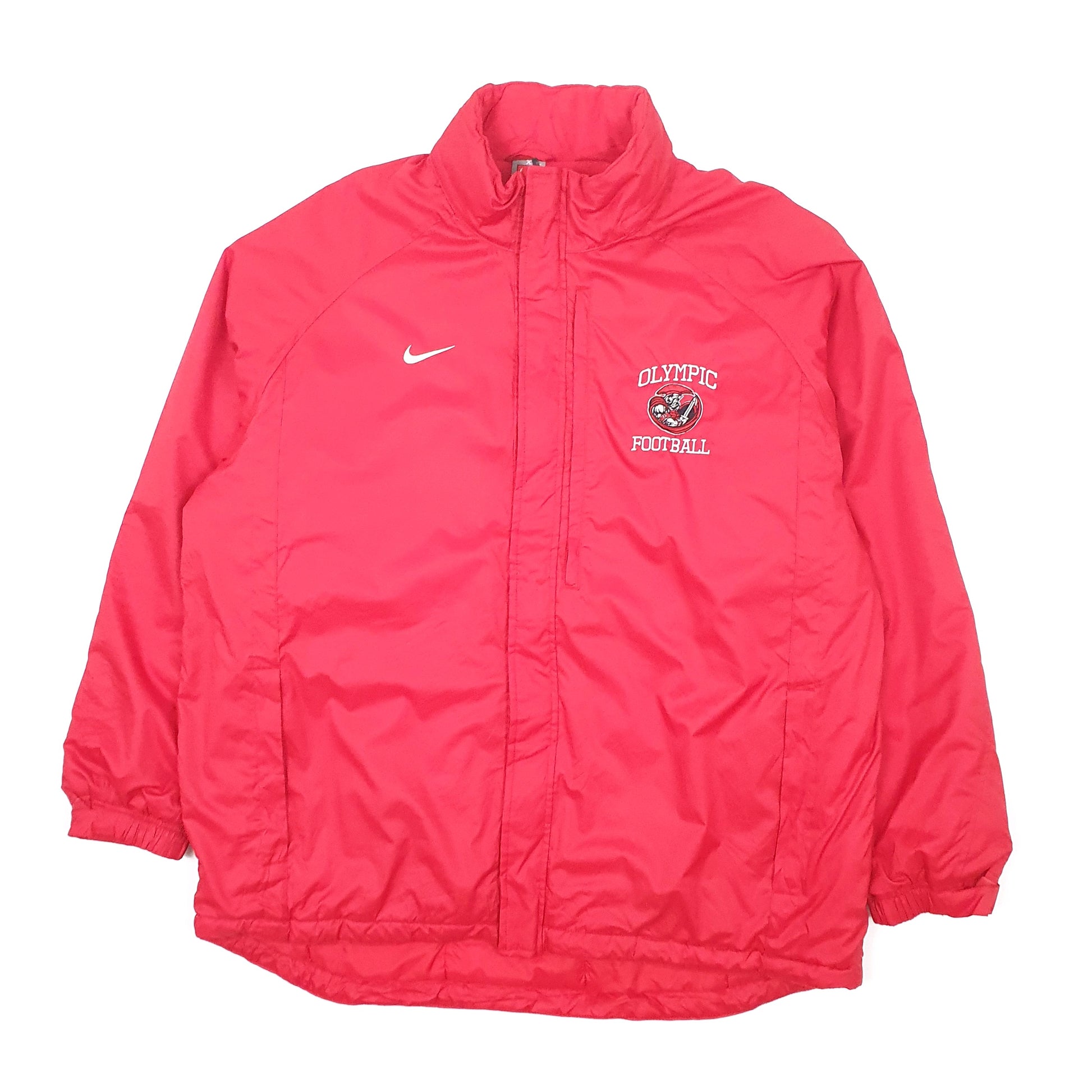 Mens Red Nike Vintage 2000s Olympic Football  Coat