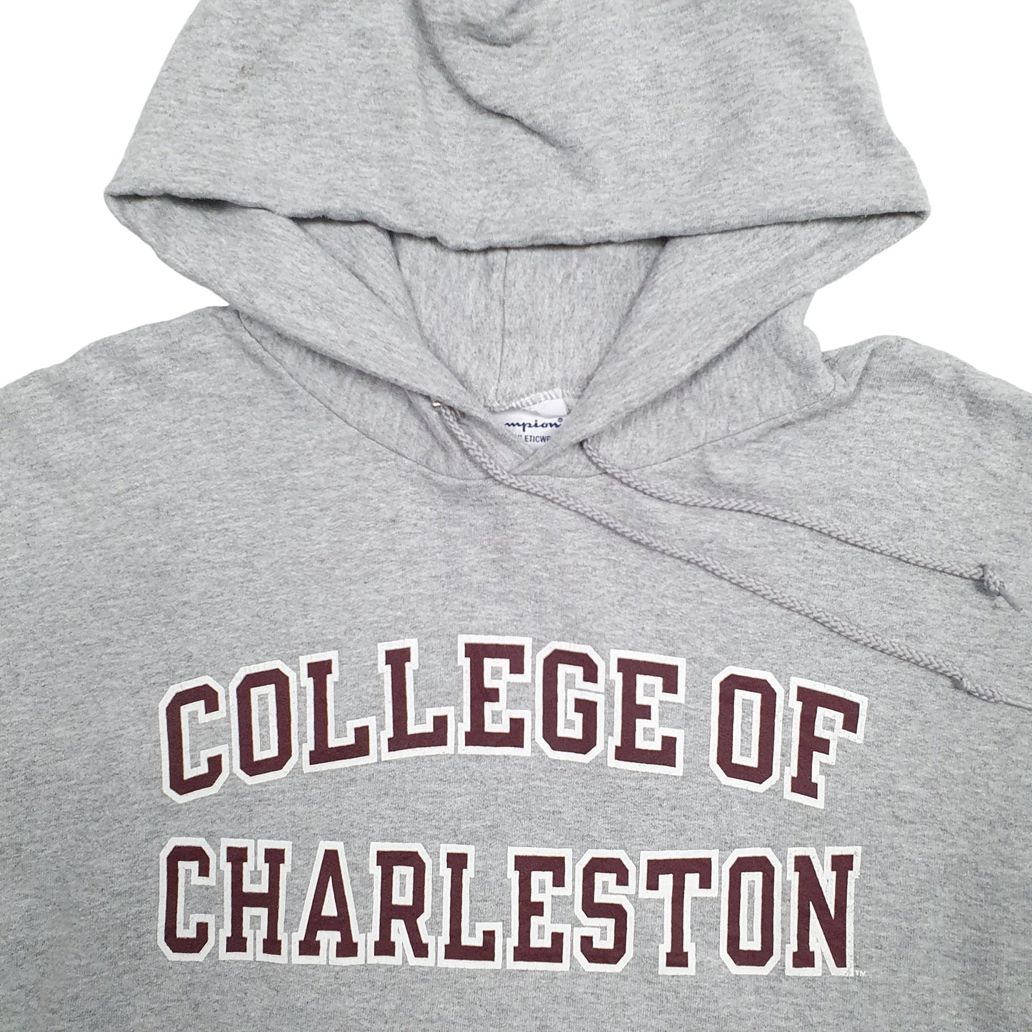 Mens Grey Champion USA College Hoodie Jumper