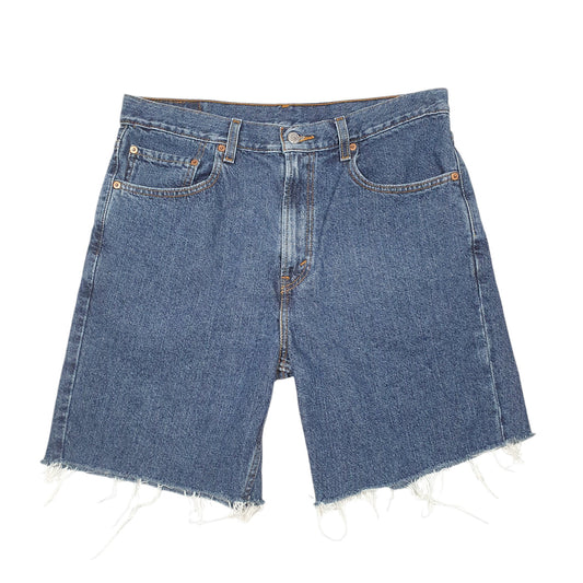 Mens Blue Levis Denim Jeans Jorts 505 Cut Offs Denim Shorts