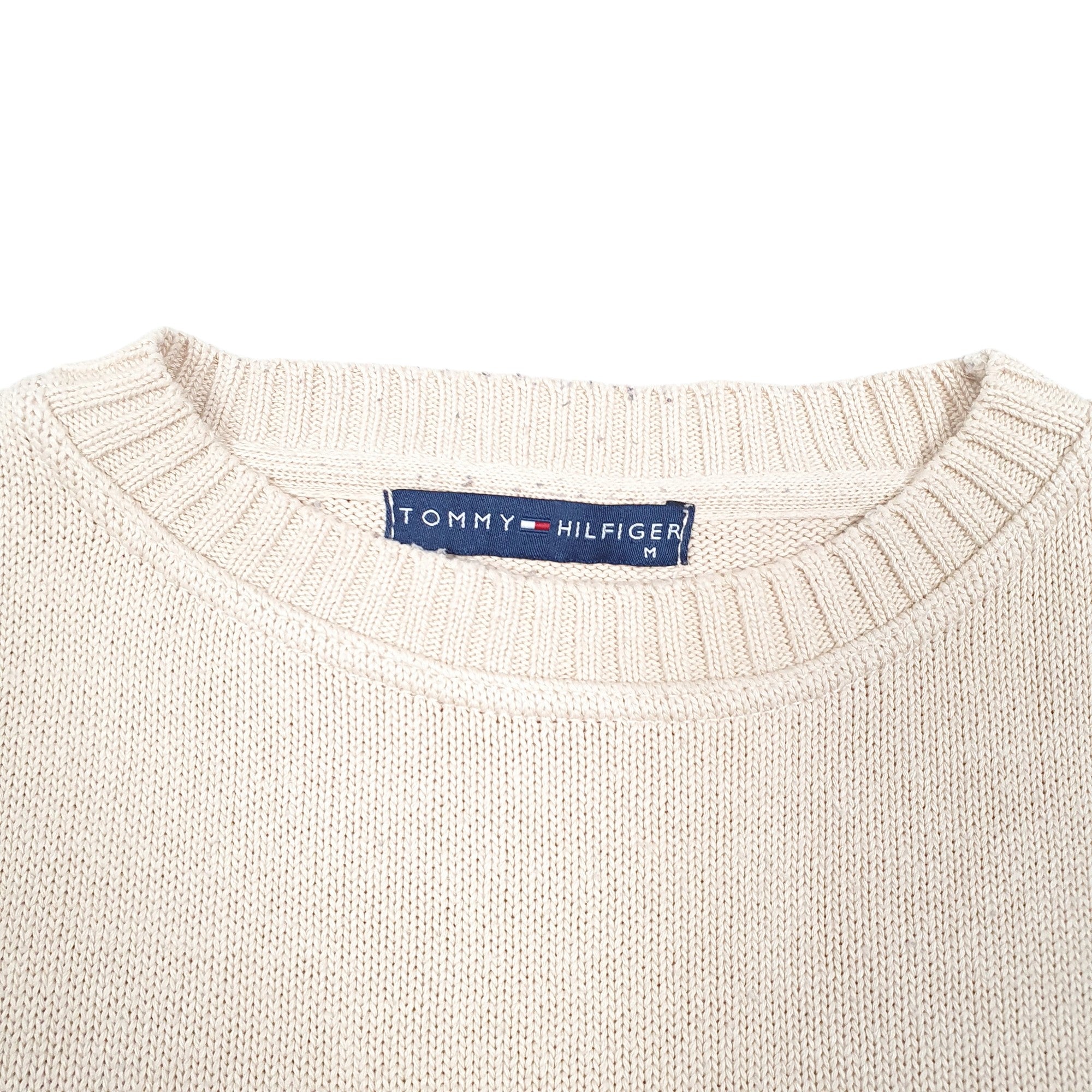 Cream tommy hilfiger jumper best sale