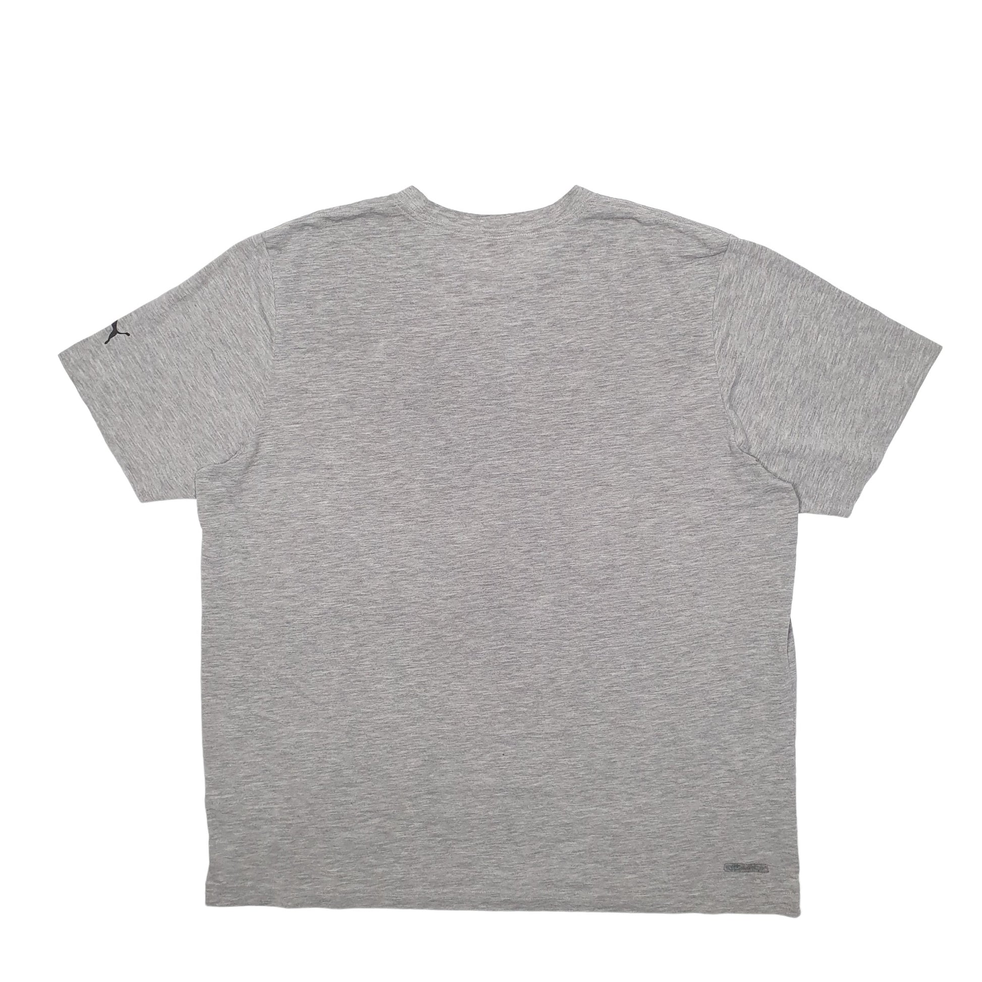 Mens Grey Puma Spellout Short Sleeve T Shirt