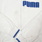 Mens White Puma Spellout Full Zip Jumper
