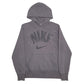 Mens Grey Nike Spellout Hoodie Jumper