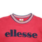 Mens Red Ellesse Spellout Crewneck Jumper