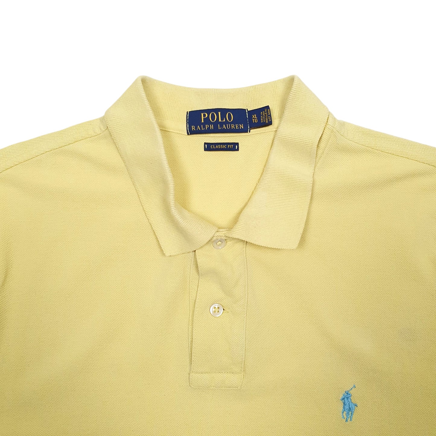 Mens Yellow Ralph Lauren Classic Fit Short Sleeve Polo Shirt