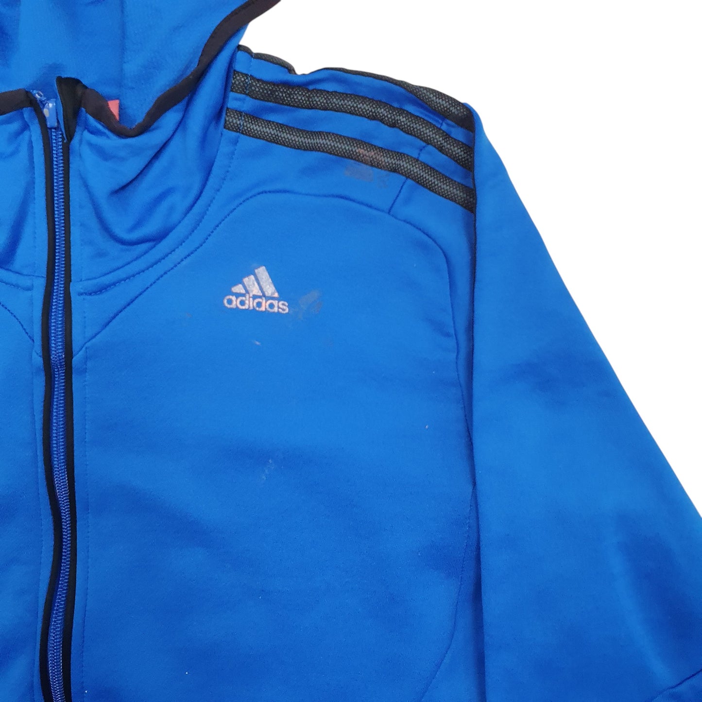 Mens Blue Adidas Climalite Full Zip Jumper