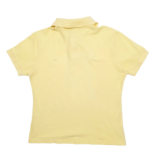Womens Yellow Lacoste  Short Sleeve Polo Shirt