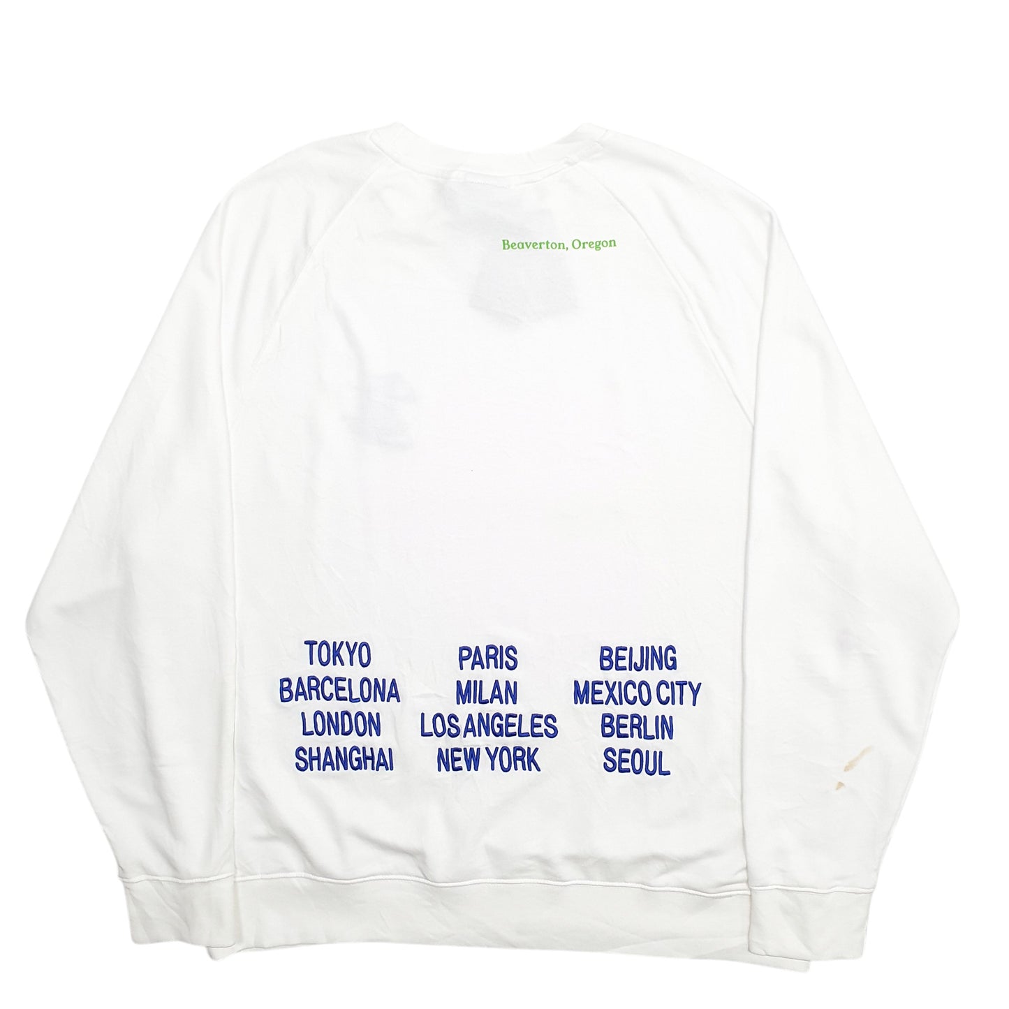 Mens White Nike Goddess Of Victory Crewneck Jumper