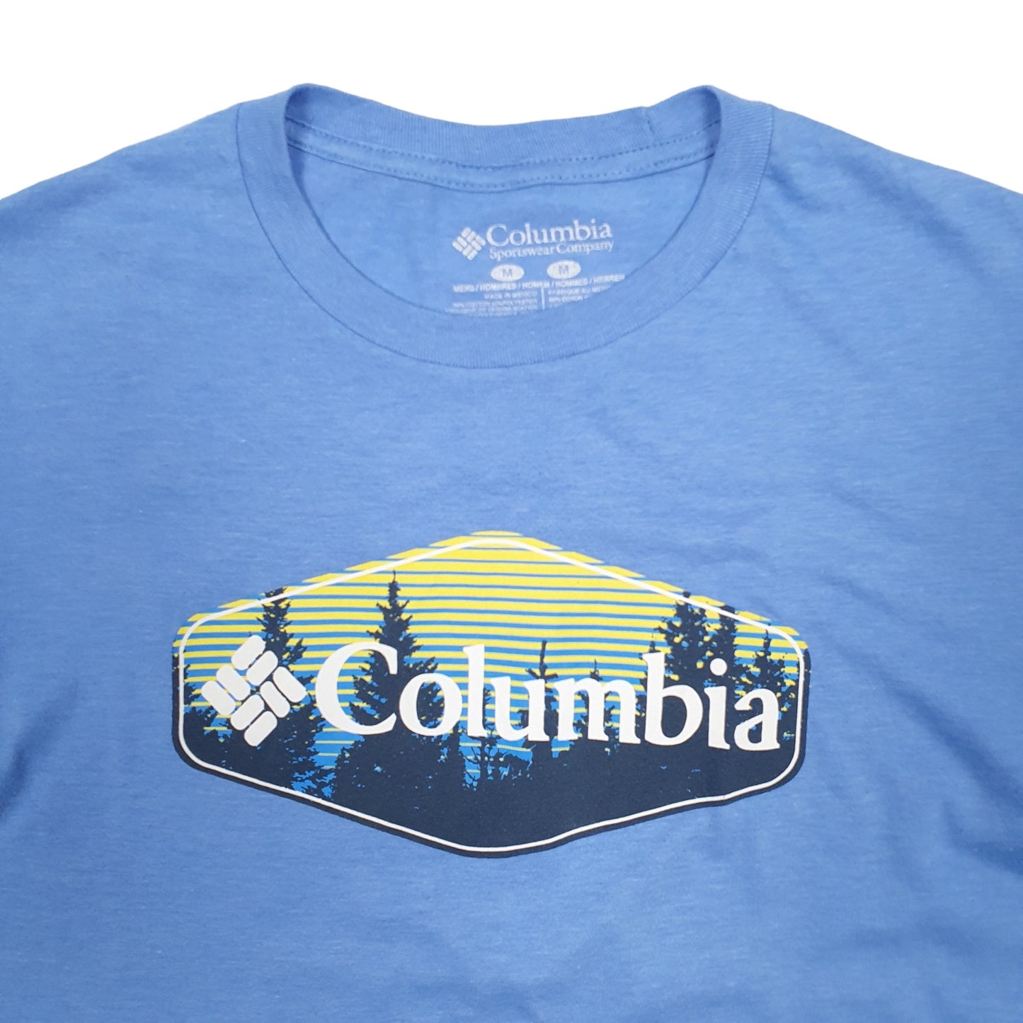 Mens Blue Columbia Sportswear  Short Sleeve T Shirt