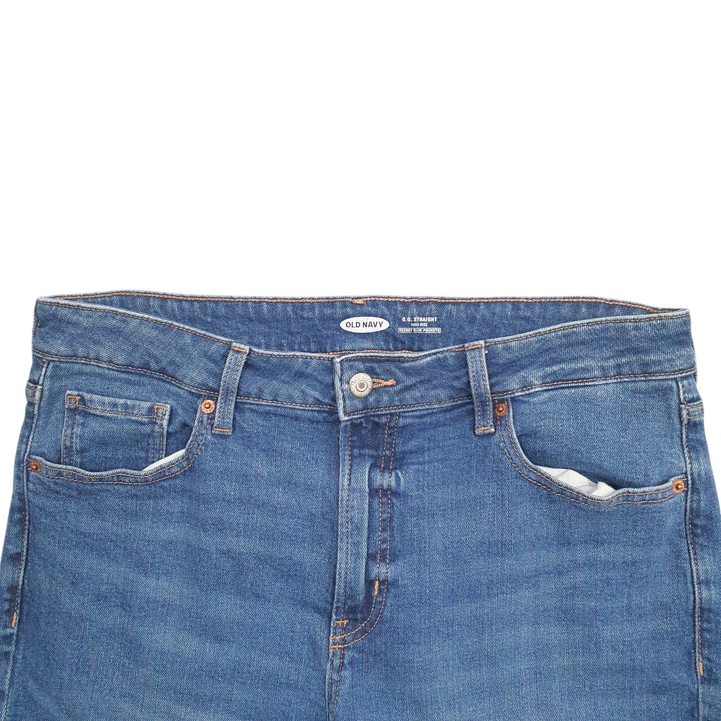 Womens Blue Old Navy High Rise Straight Casual JeansW36 L27