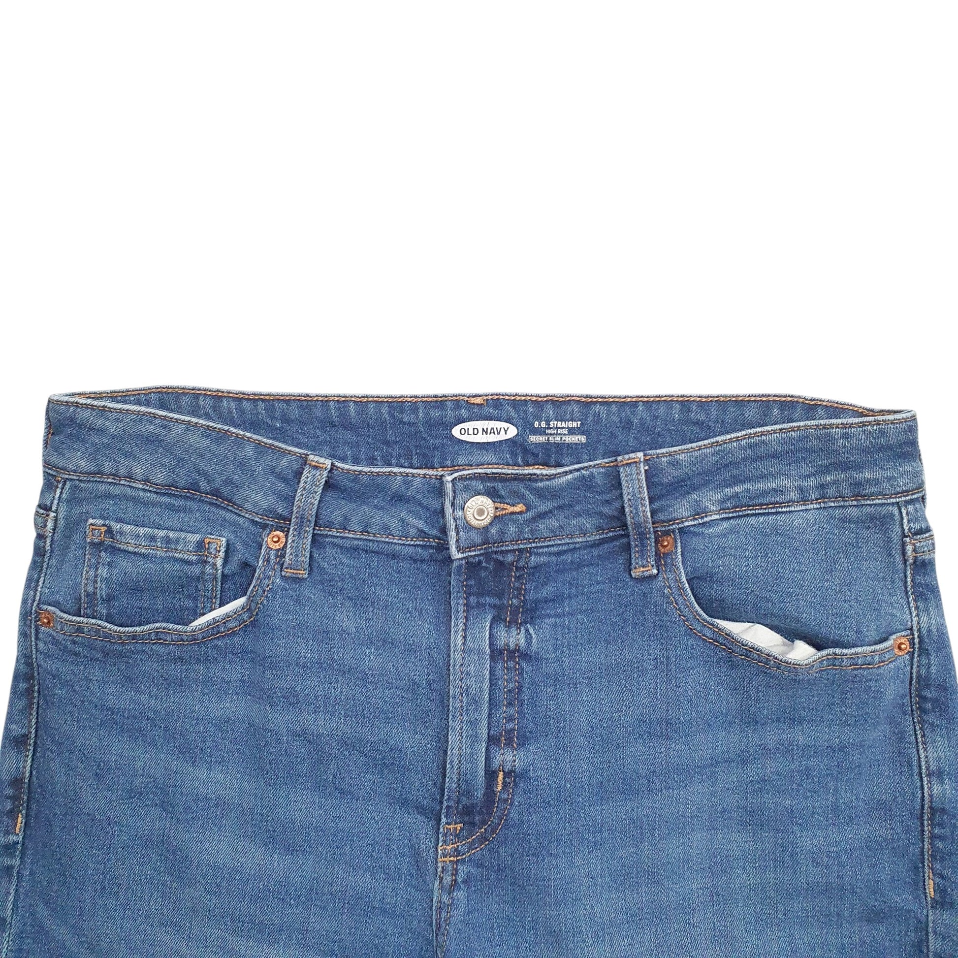 Womens Blue Old Navy High Rise Straight Casual JeansW36 L27