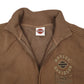 Mens Beige Harley Davidson  Full Zip Jumper