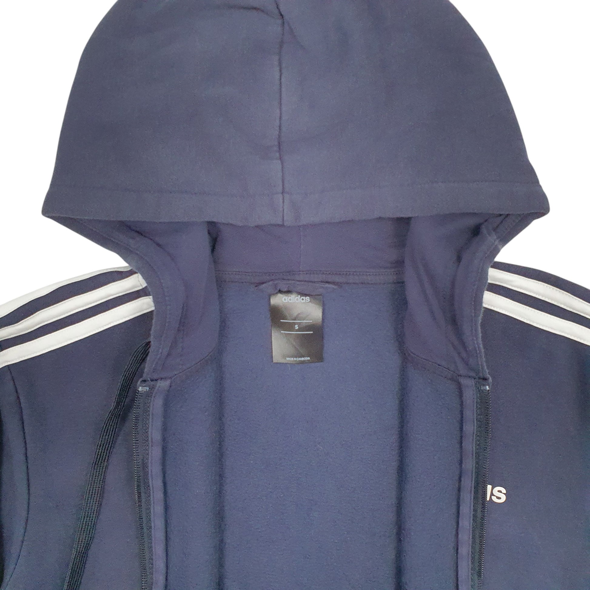 Mens Navy Adidas  Full Zip Jumper