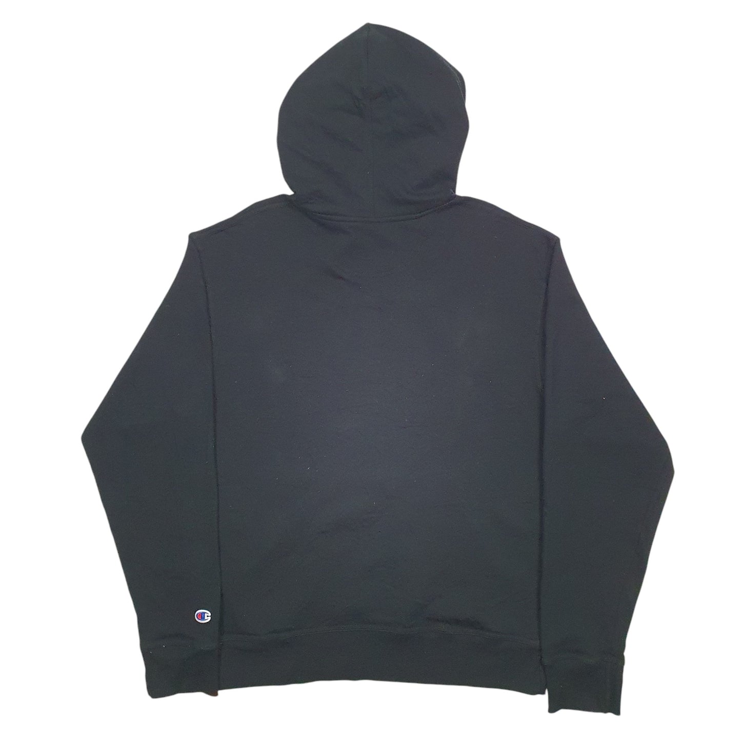 Mens Black Champion Spellout Hoodie Jumper