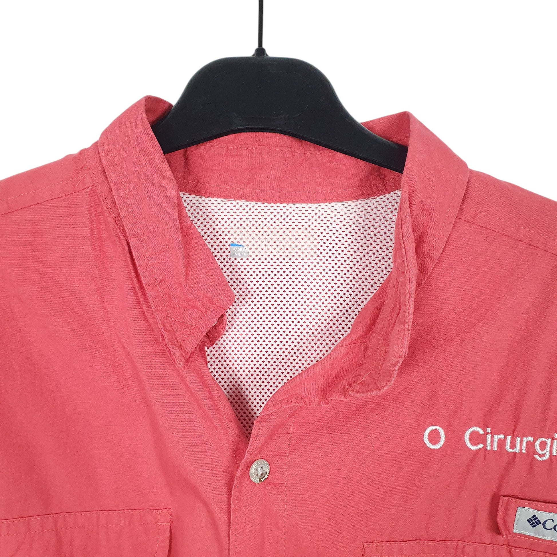 Mens Red Columbia Sportswear PFG Performance Fishing Gear Long Sleeve Shirt