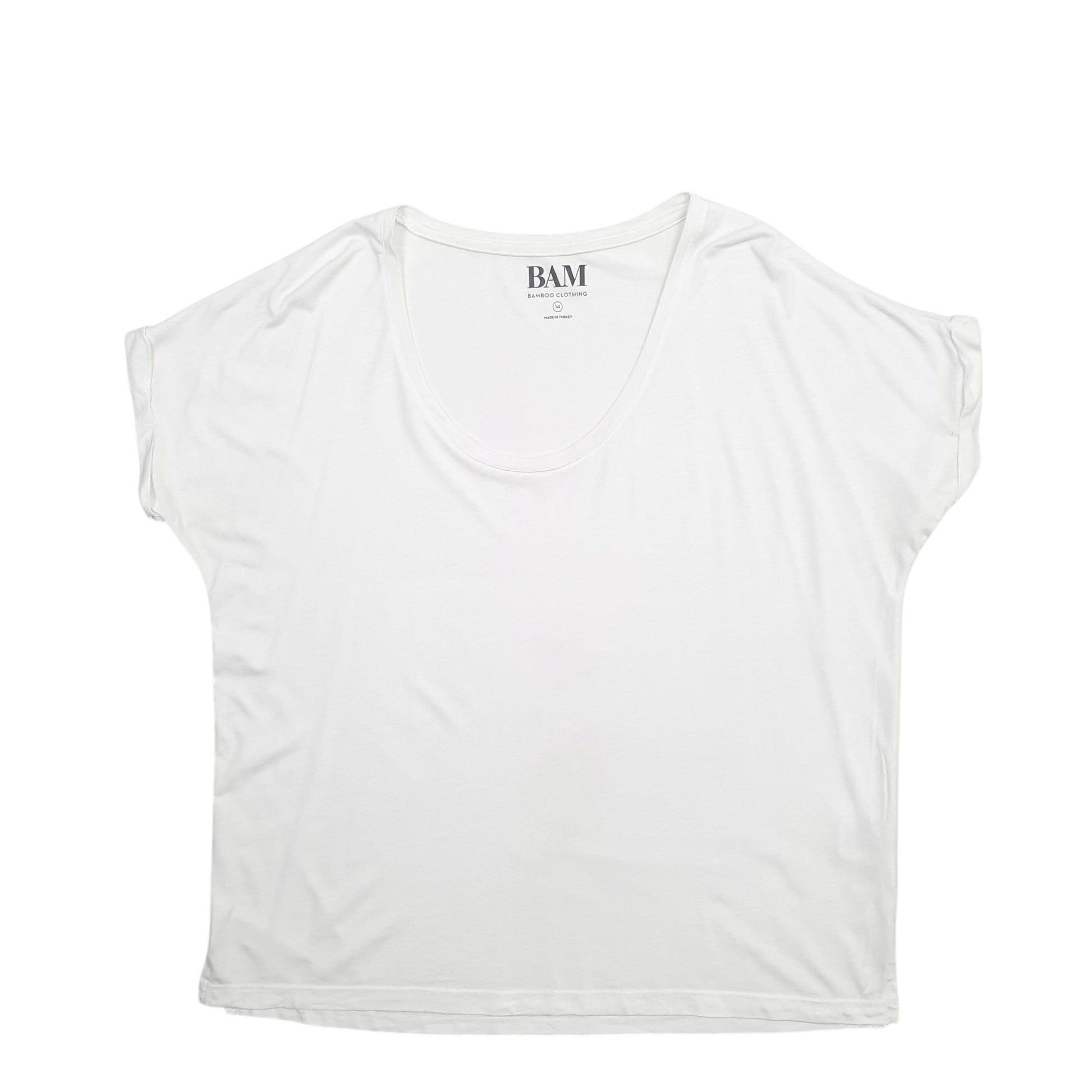 Womens White Bam  Short Sleeve T Shirt