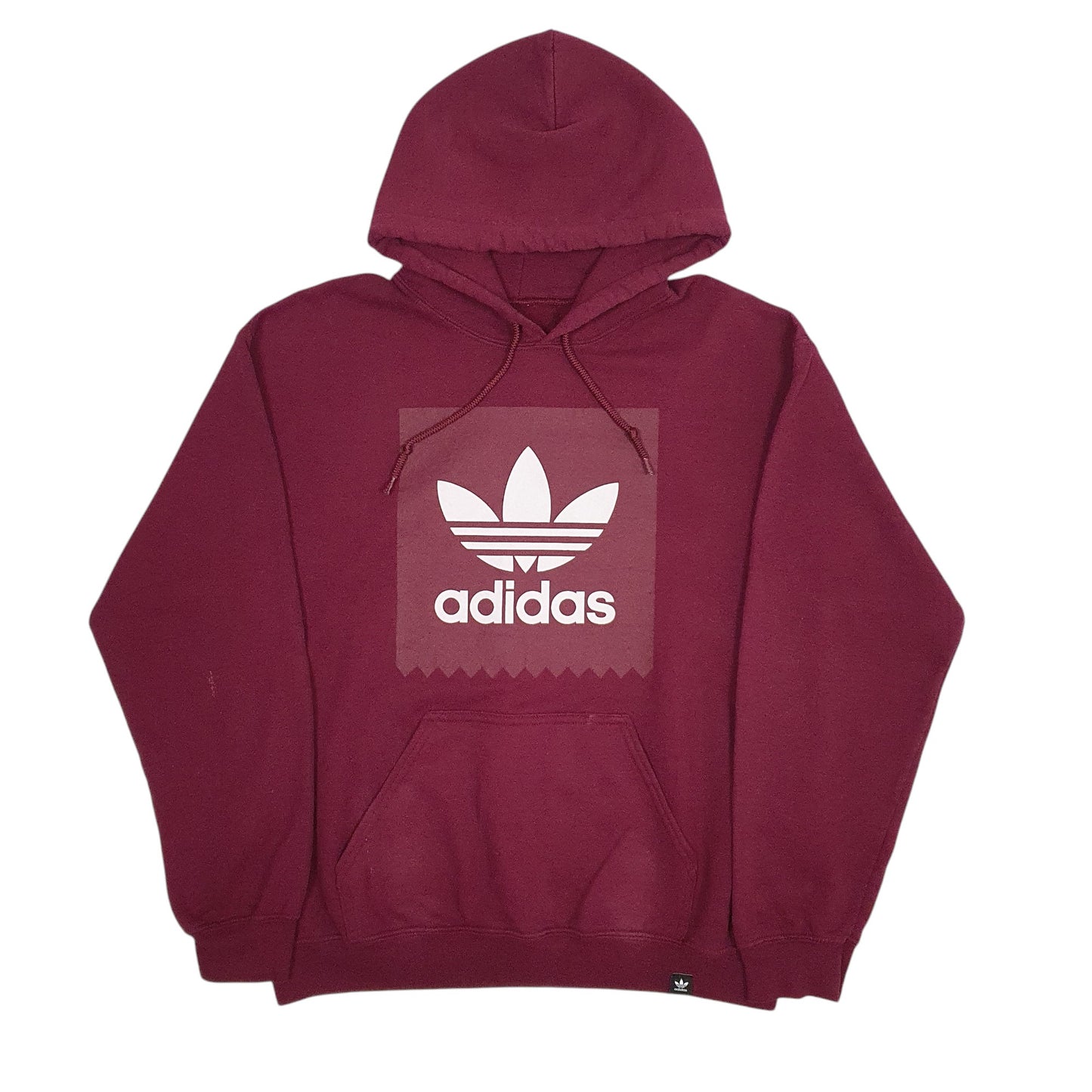 Mens Burgundy Adidas  Hoodie Jumper