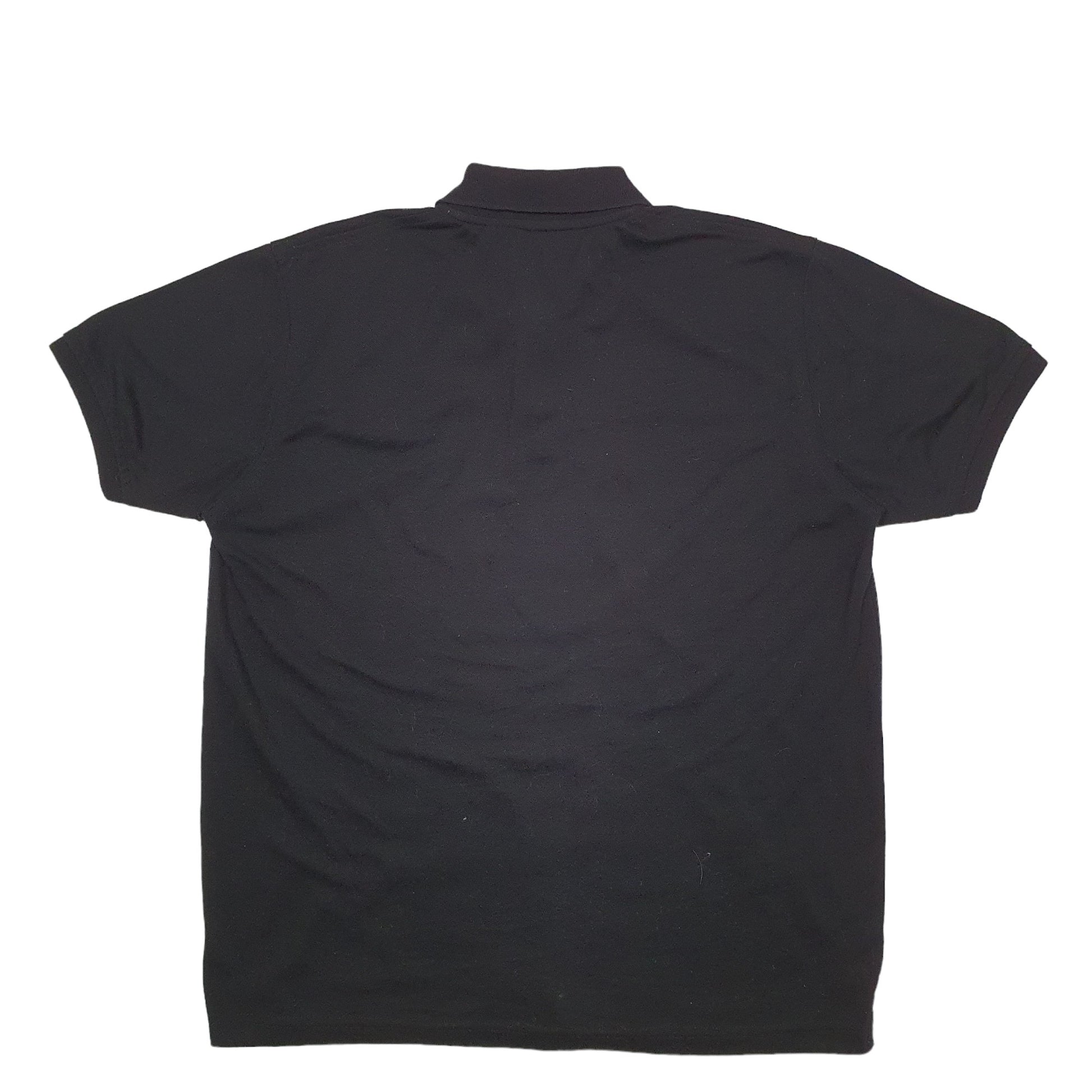 Mens Black Lacoste  Short Sleeve Polo Shirt